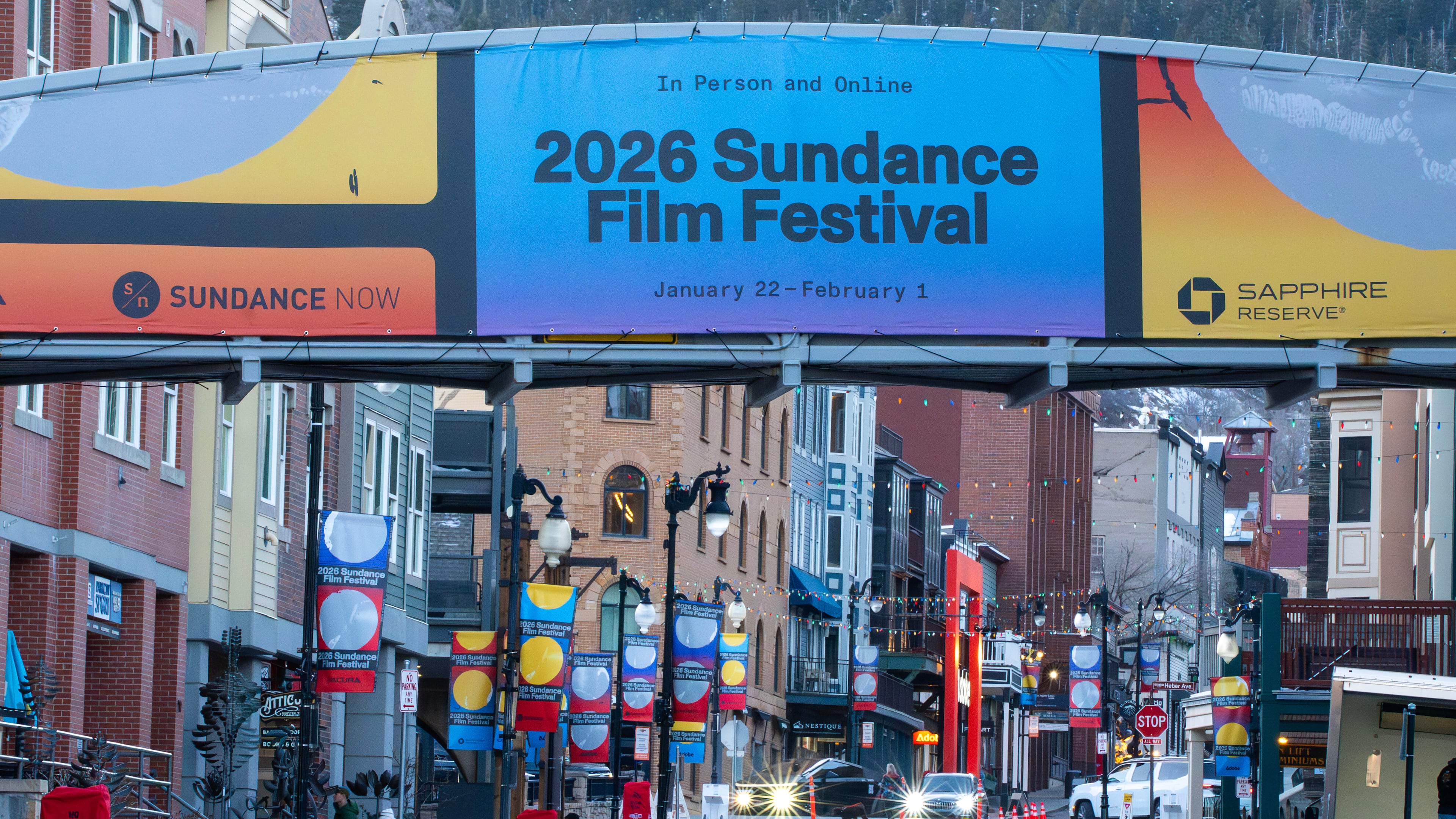 Main Street is seen at the start of the Sundance Film Festival on Thursday, Jan. 22, 2026, in Park City, Utah. (Photo by Charles Sykes/Invision/AP)
