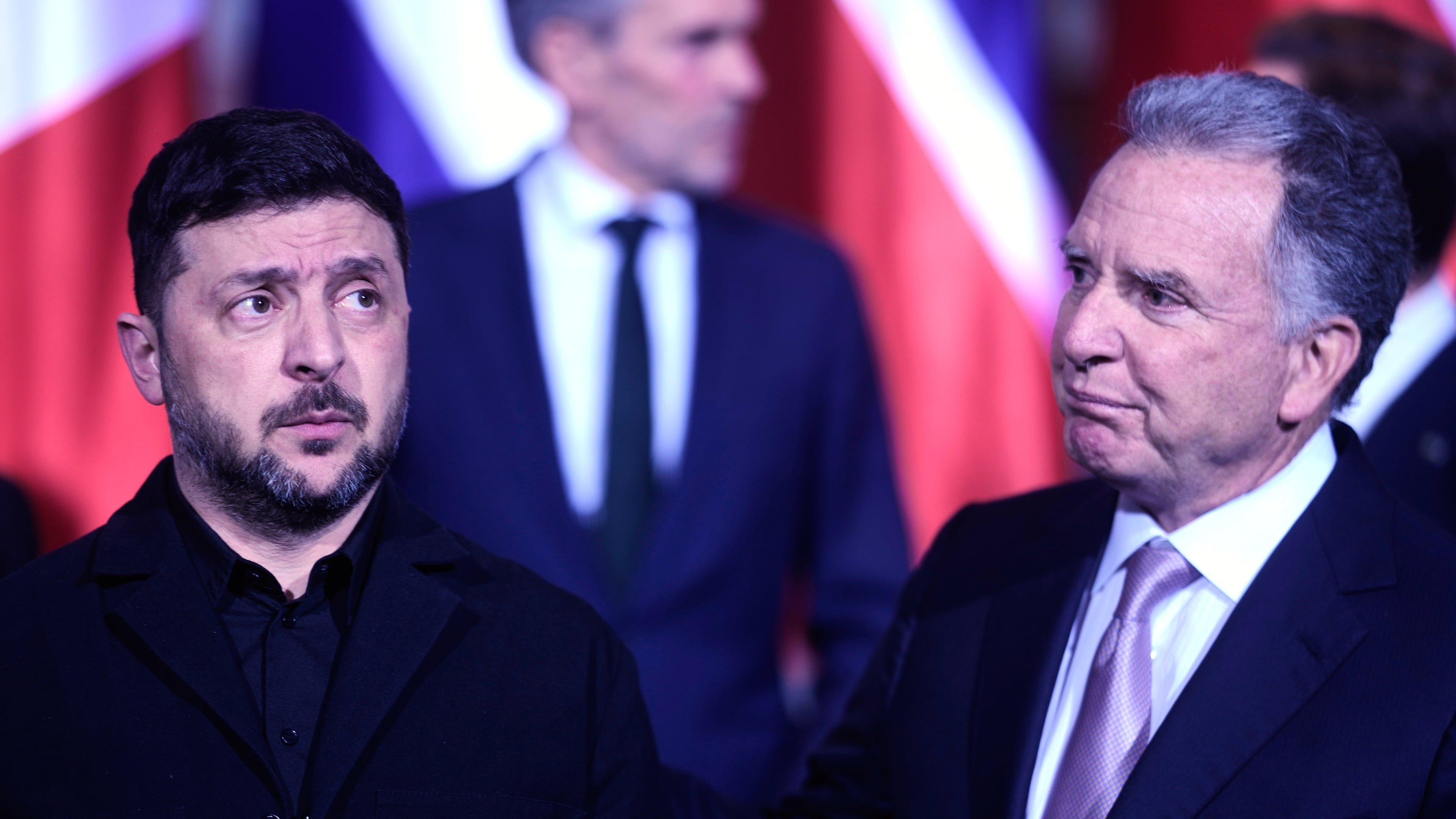 FILE - Ukraine's President Volodymyr Zelenskyy, left, and Steve Witkoff, special envoy of the United States, meet at the chancellery in Berlin, Germany, on Dec. 15, 2025. (AP Photo/Markus Schreiber, Pool)