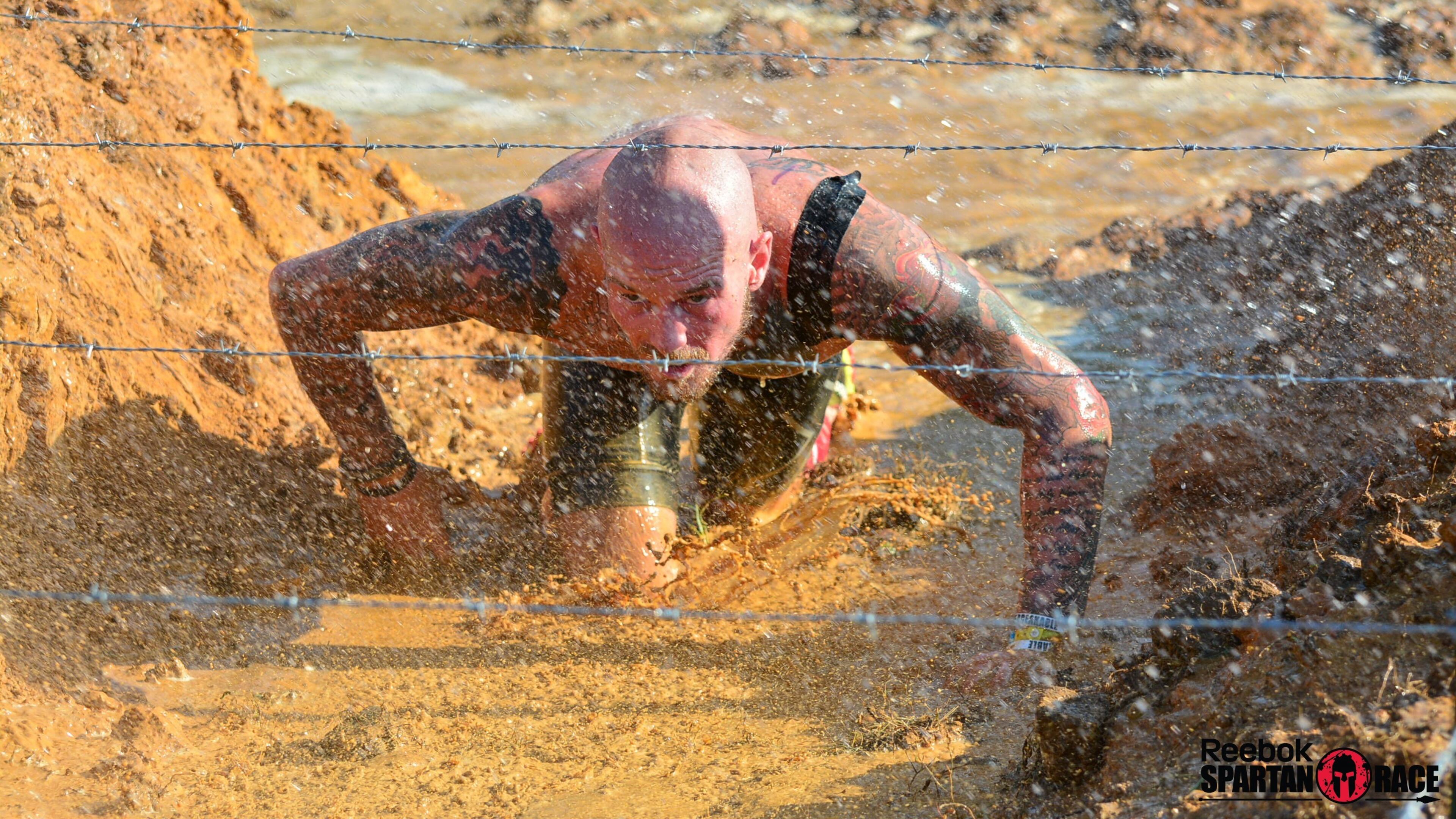 Veteran and Spartan course designer Dylan Forsyth competes in a race.