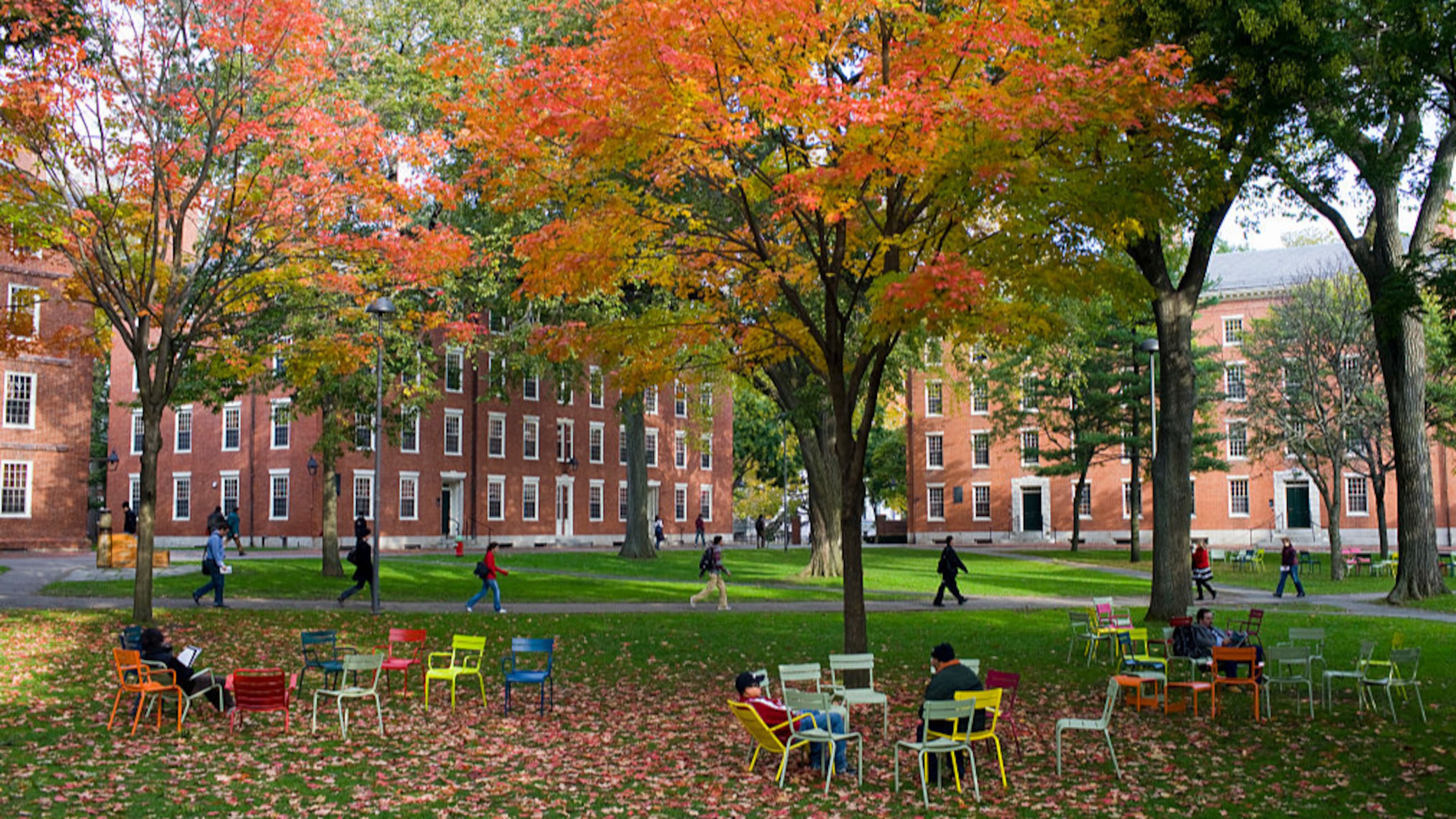 Harvard Yard on the campus of Harvard University in Cambridge. (Photo by Brooks Kraft LLC/Corbis via Getty Images)