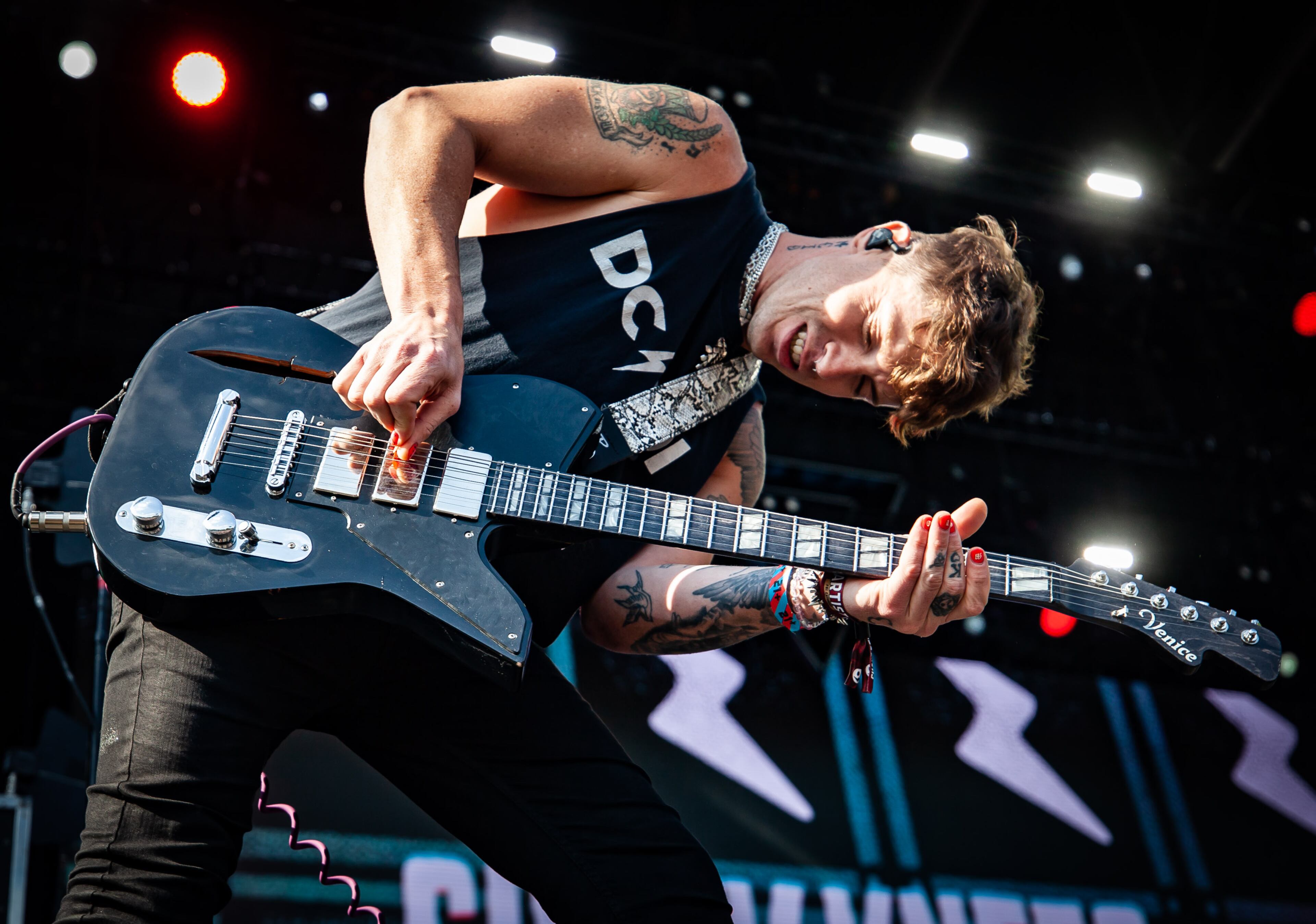 Highly Suspect performs on the first day of this year's Shaky Knees Festival on Friday, April 29, 2022. (Photo by Ryan Fleisher for The Atlanta Journal-Constitution)