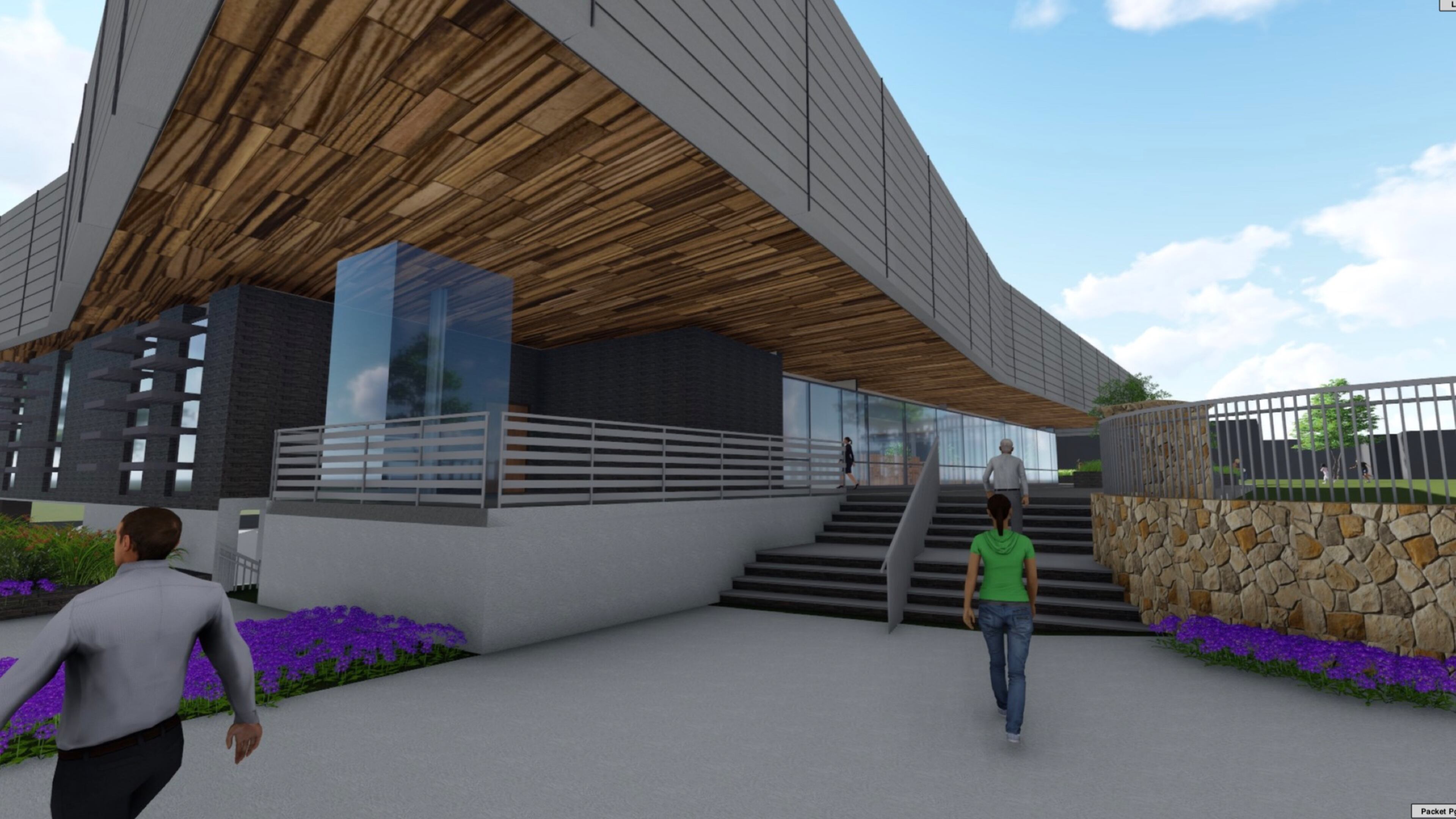 Norcross approved exterior design plans for new library. Courtesy City of Norcross