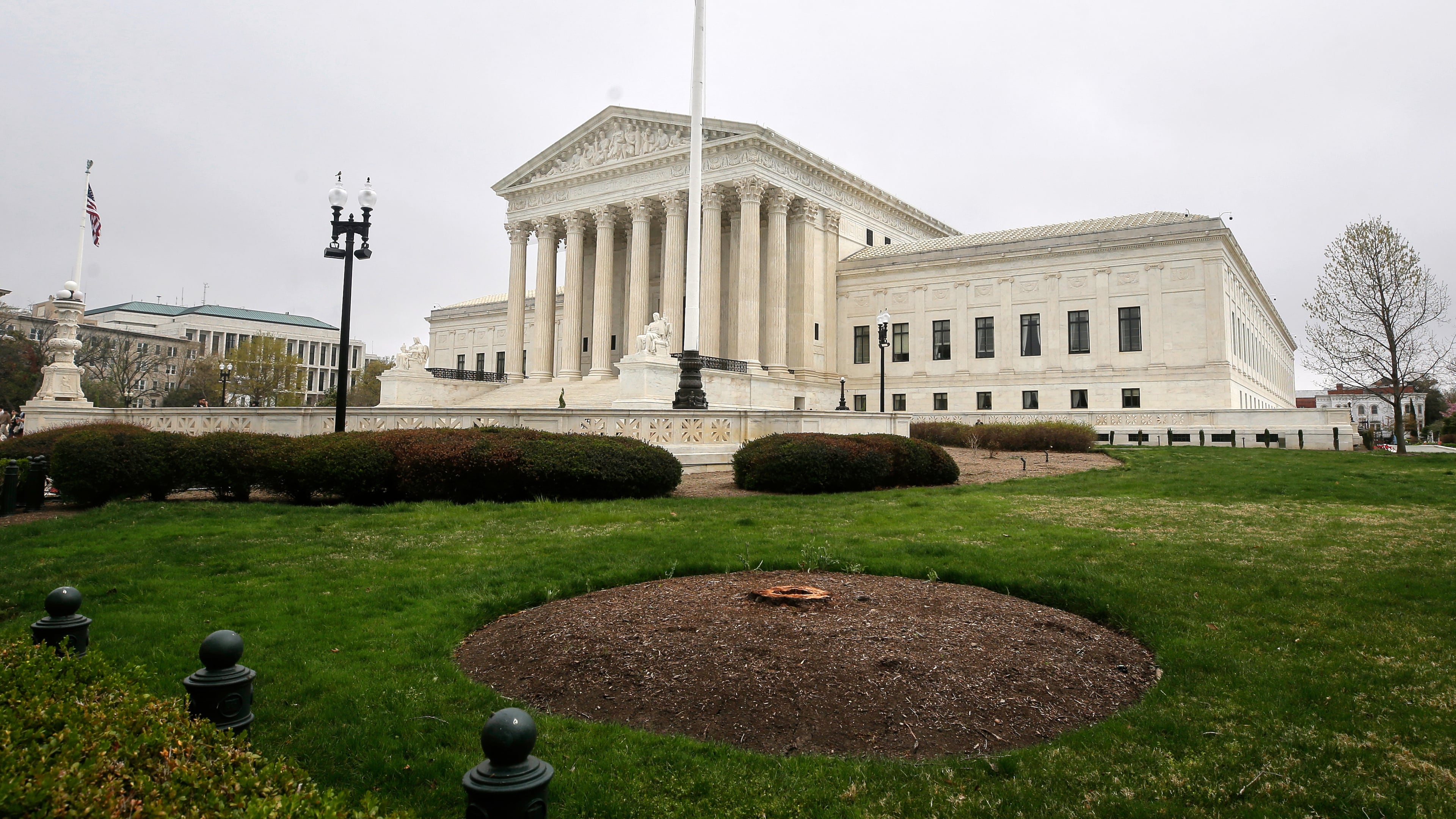 The U.S. Supreme Court is seen in Washington, Friday, April 3, 2026. (AP Photo/Rahmat Gul)