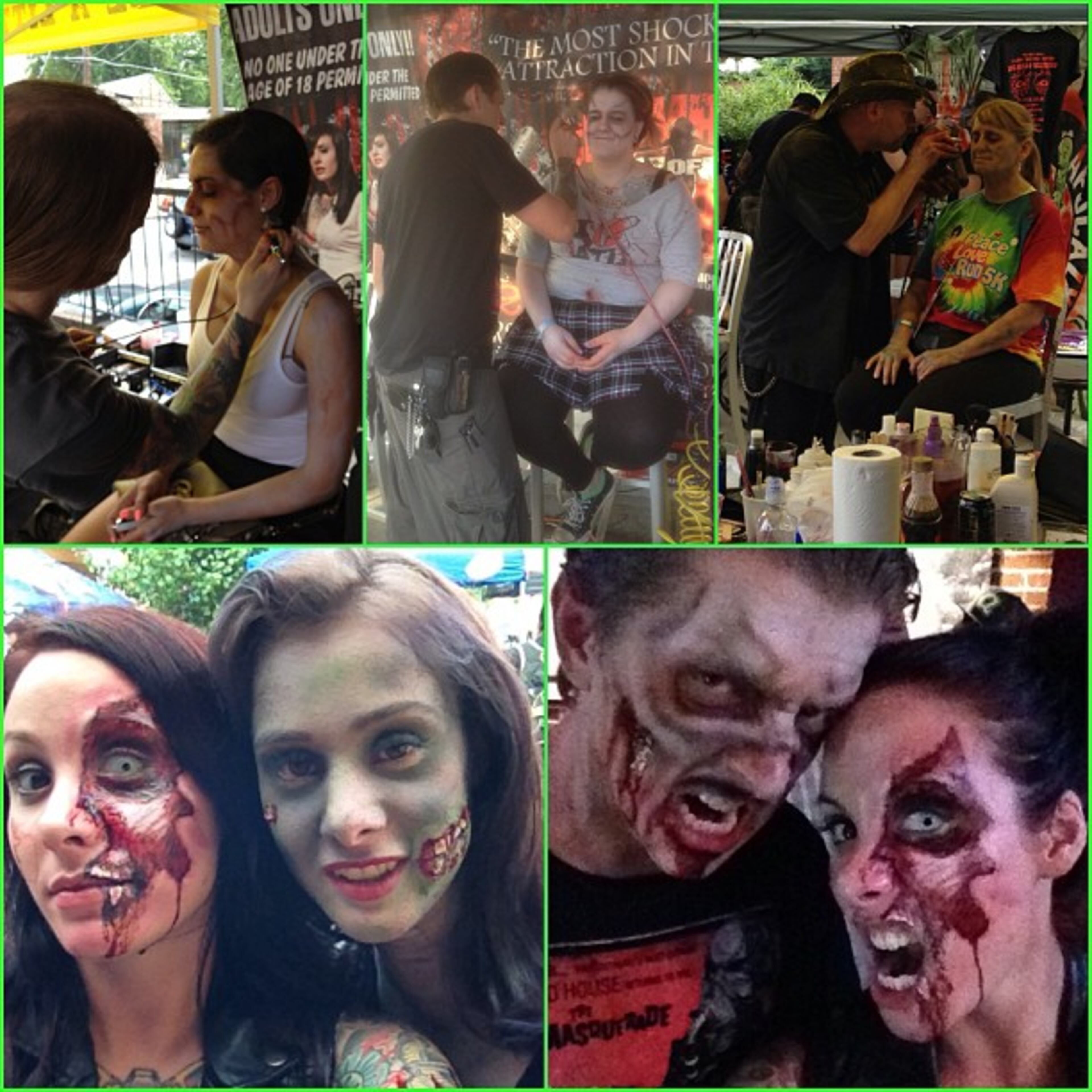 4th annual Zombie Pub Crawl! It was a blast! Awesome artists and zombies! #atlanta #zombiepubcrawl #zombie #chambersofhorror #aza #netherworld #sfx #scary #raarr -- @hearsenurse