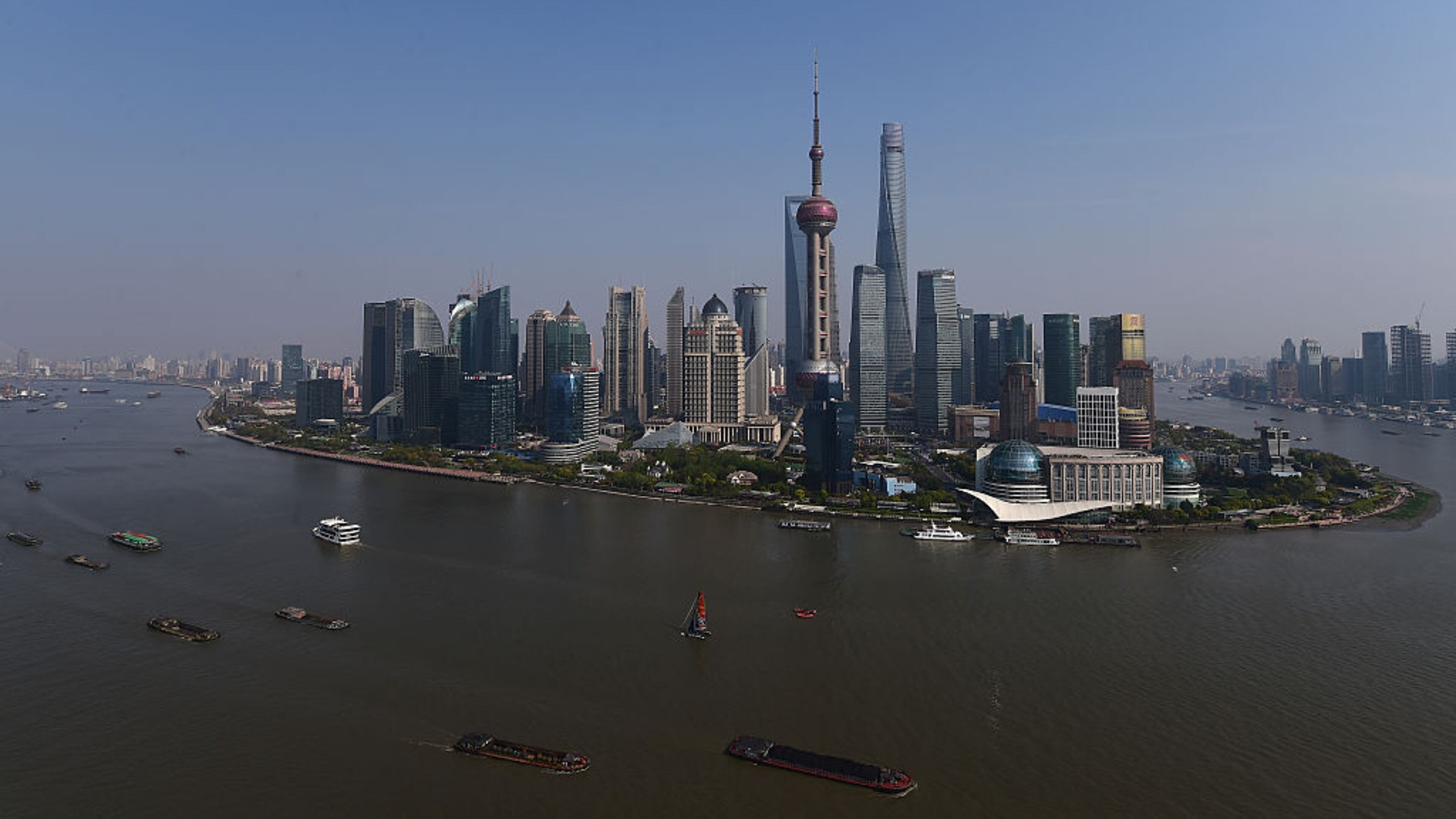 A general view of the Shanghai skyline prior to the 2015 Laureus World Sports Awards on April 12, 2015 in Shanghai, China. (Photo by Jamie McDonald/Getty Images for Laureus)