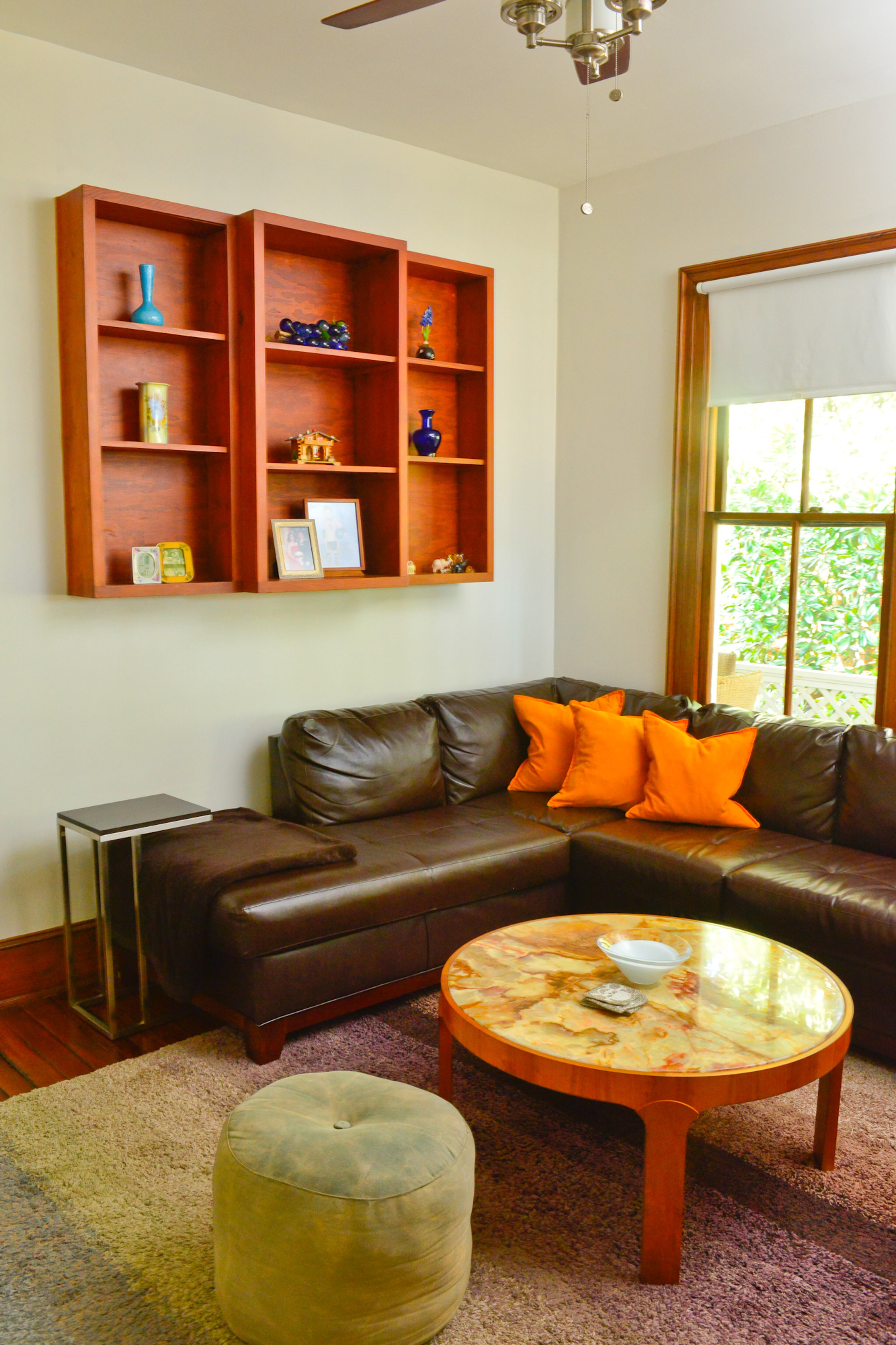 Mixing contemporary pieces, IKEA items and family hand-me-downs creates a casual residence for kids, dogs and spur-of-the-moment get-togethers with friends, the homeowners say.