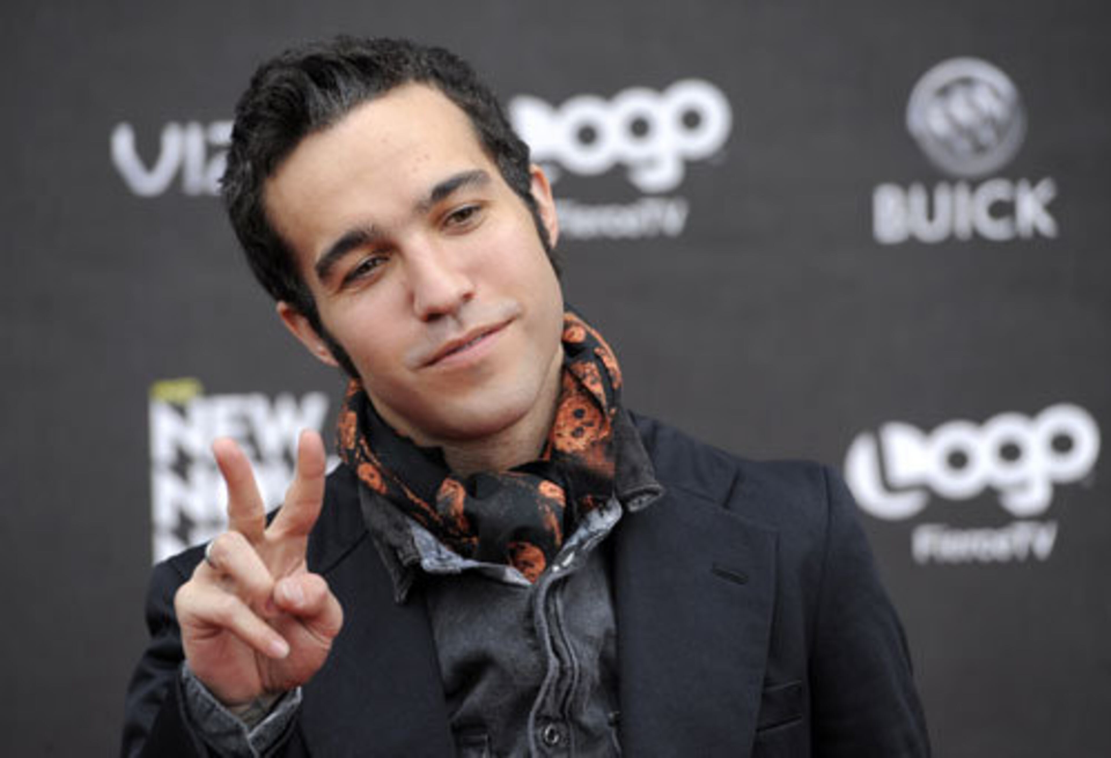 Musician Pete Wentz arrives for the show.