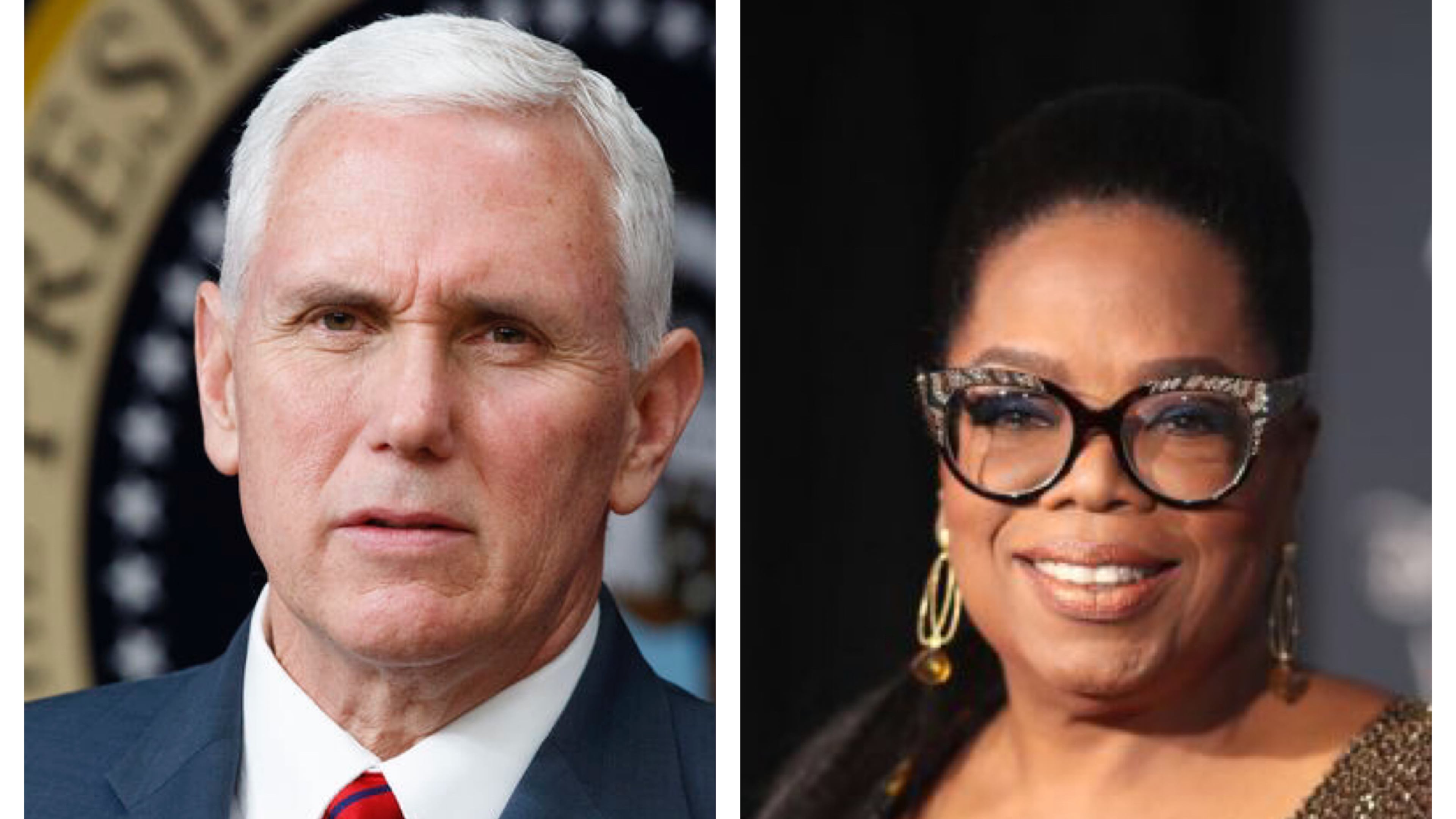 Vice President Mike Pence and Oprah Winfrey are campaigning for rival candidates for Georgia governor on Thursday.