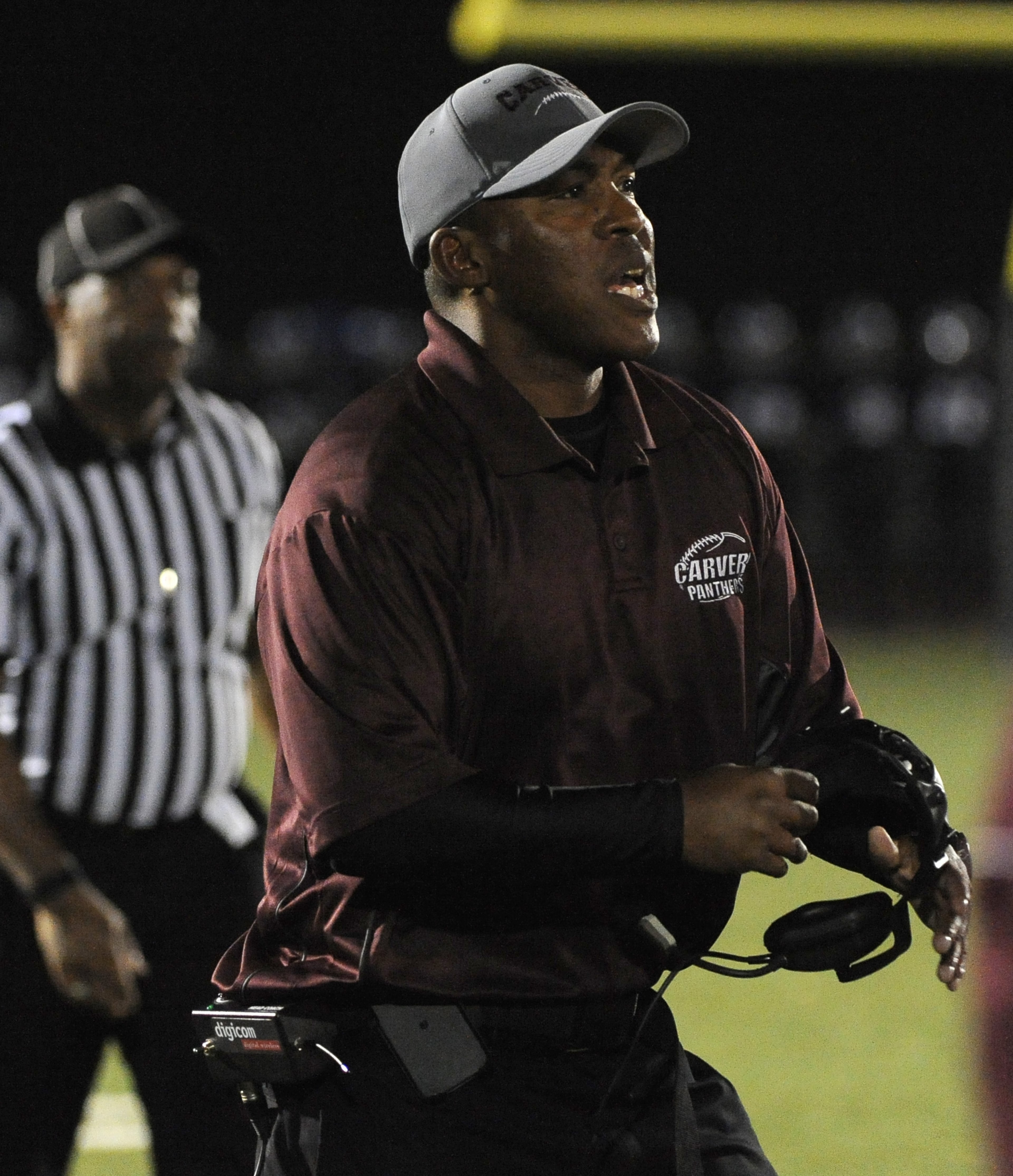 Carver-Atlanta coach Darren Myles, shown in a 2009 game, inherited a program in 2005 that had not won more than three games in a season since 1991. He won 11 games in his third season. (Courtesy of David Tulis)