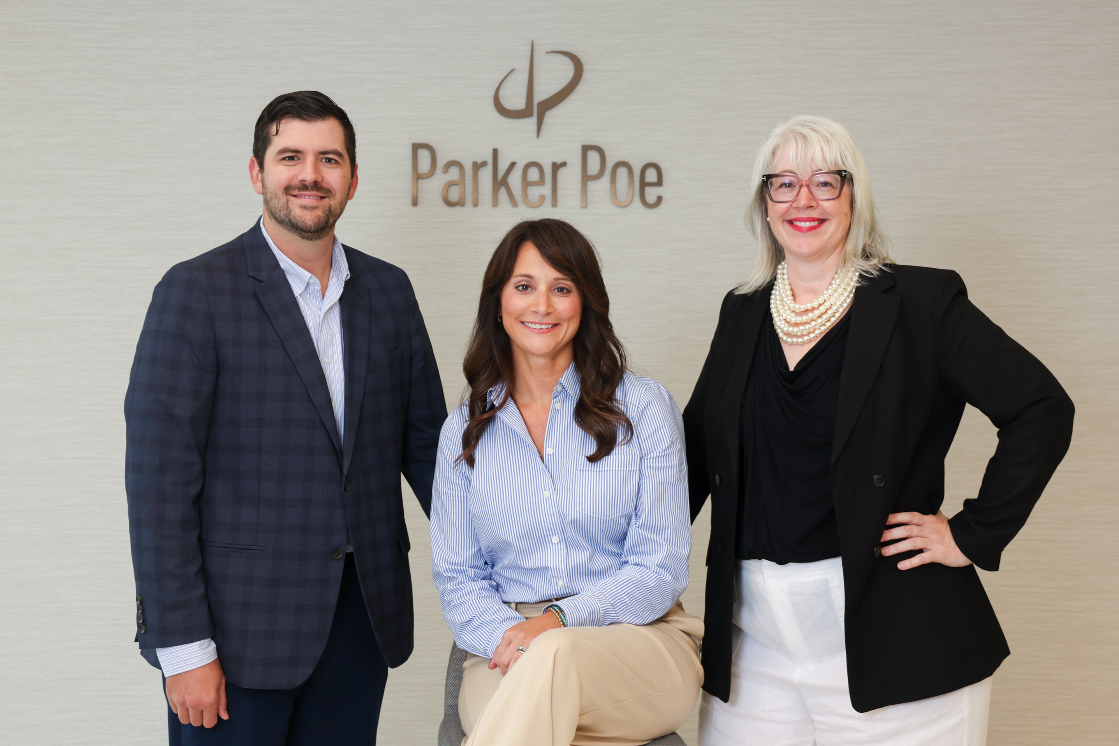 Parker Poe Adams & Bernstein partners, (from left to right), Jordan Johnson, Brittany Cone and Ellen Smith, are among more than 50 attorneys at the law firm's Atlanta office. Cone and Johnson moved to the Southeast firm this month from Hall Booth Smith, along with six other healthcare specialists. (Arvin Temkar/AJC)