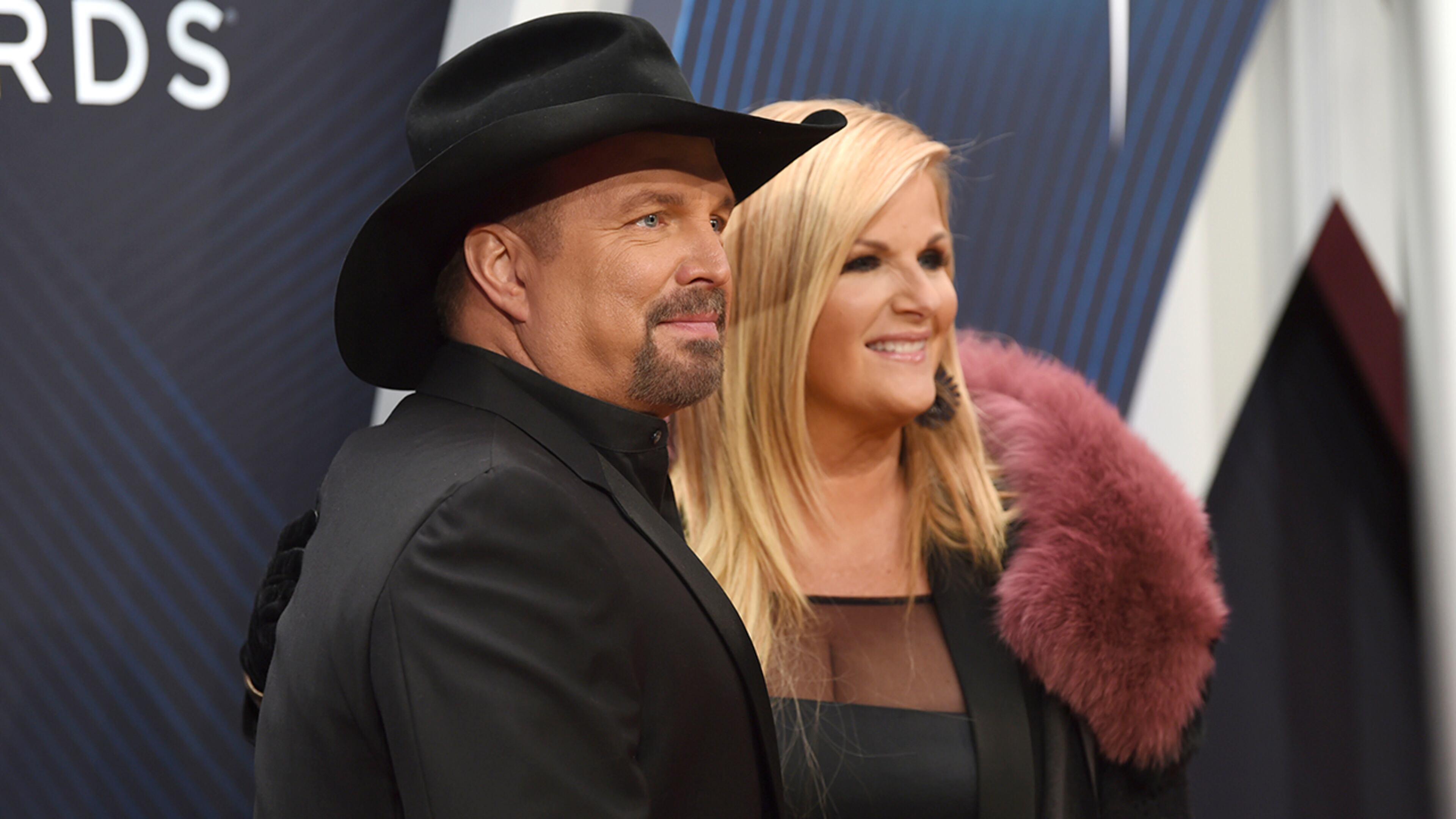 Garth Brooks, left, and Trisha Yearwood arrive at the 52nd annual CMA Awards at Bridgestone Arena on Wednesday, Nov. 14, 2018, in Nashville, Tenn. (Photo by Evan Agostini/Invision/AP)