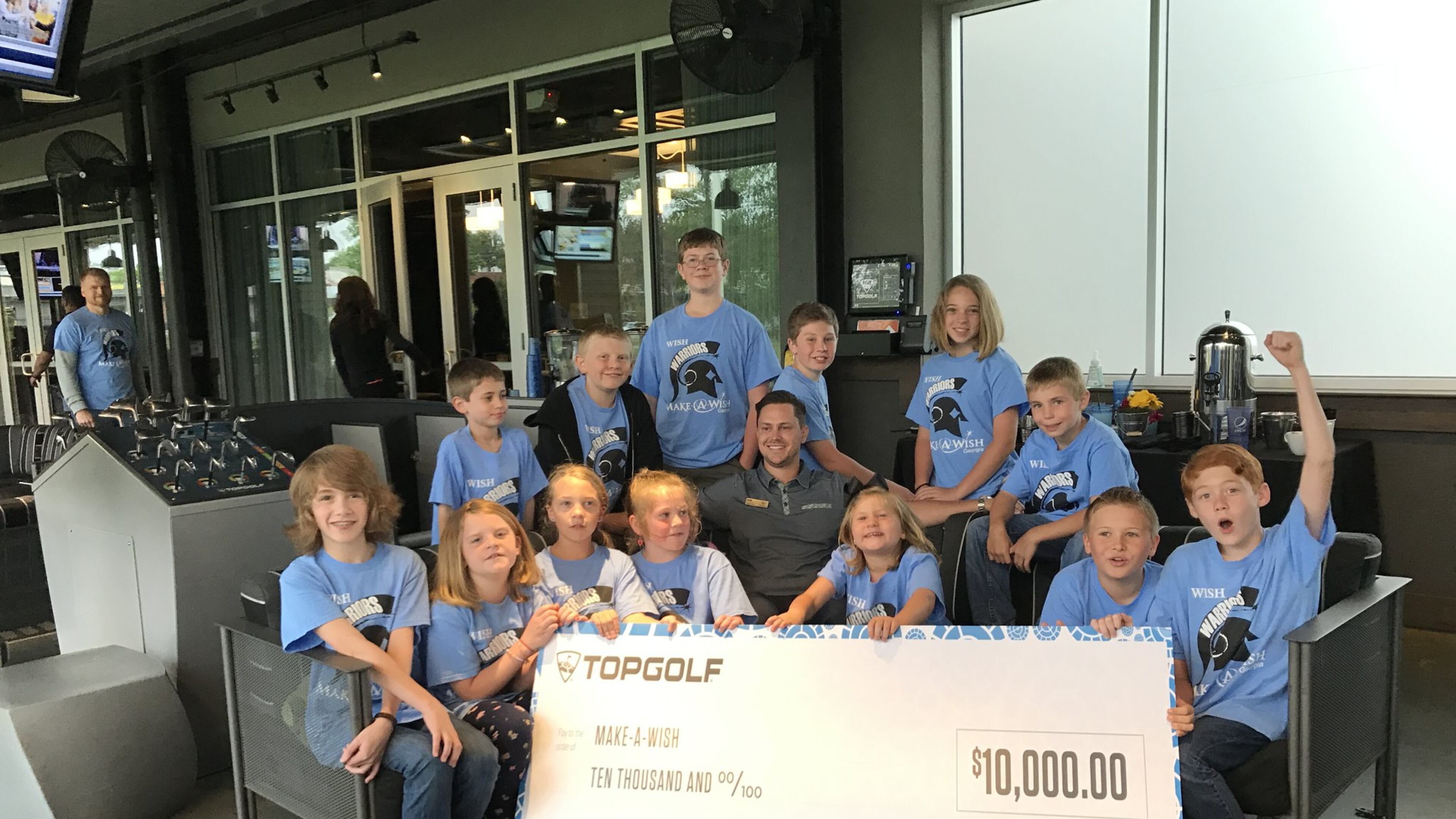Once Connor Meadows and his “Wish Warriors” had raised $10,000 for Make-A-Wish Georgia, they held a party to celebrate at Topgolf in Atlanta. It was more than just a party, though, as Topgolf made its own $10,000 matching donation to Make-A-Wish. CONTRIBUTED