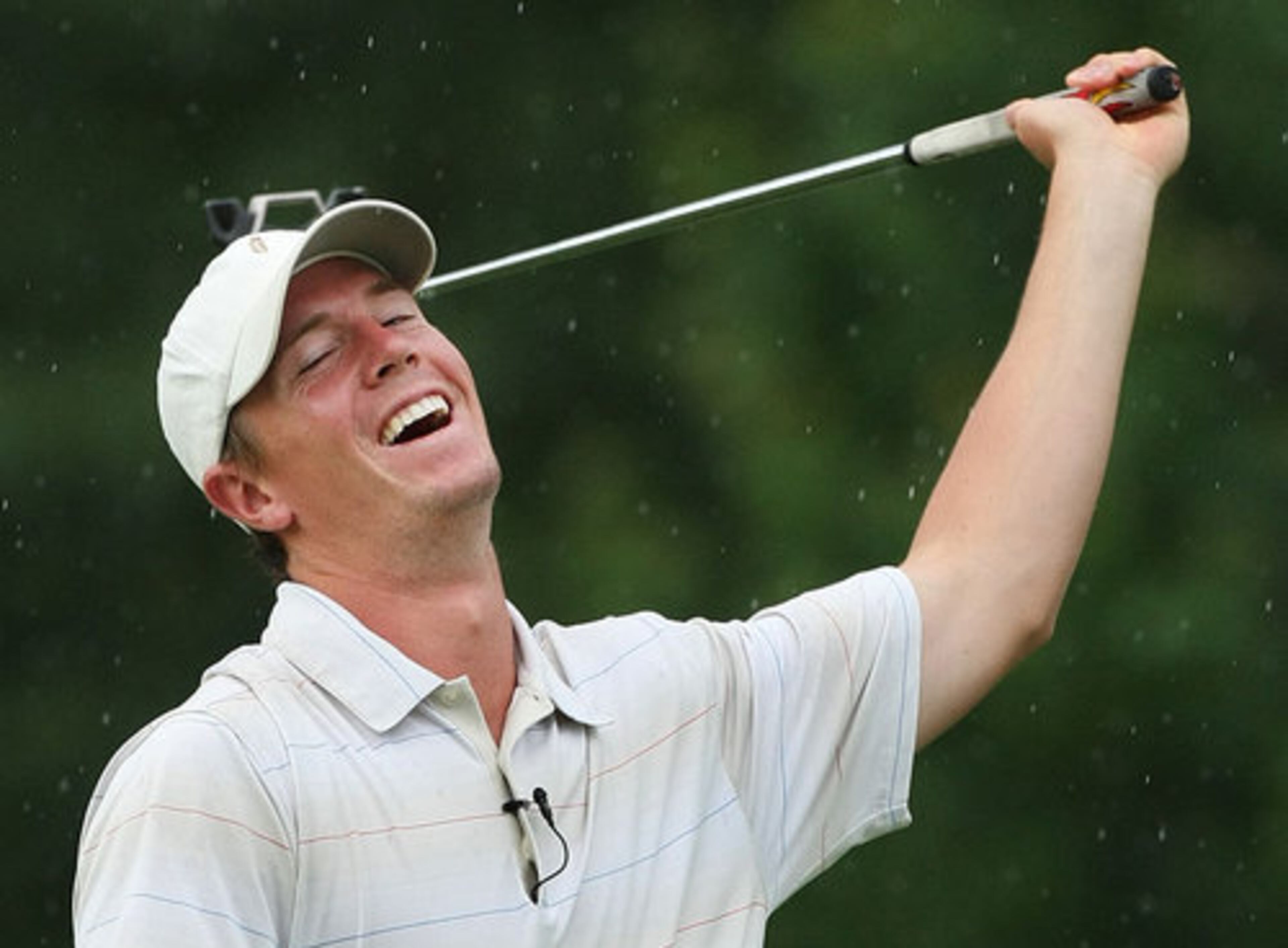 He just missed his eagle putt.