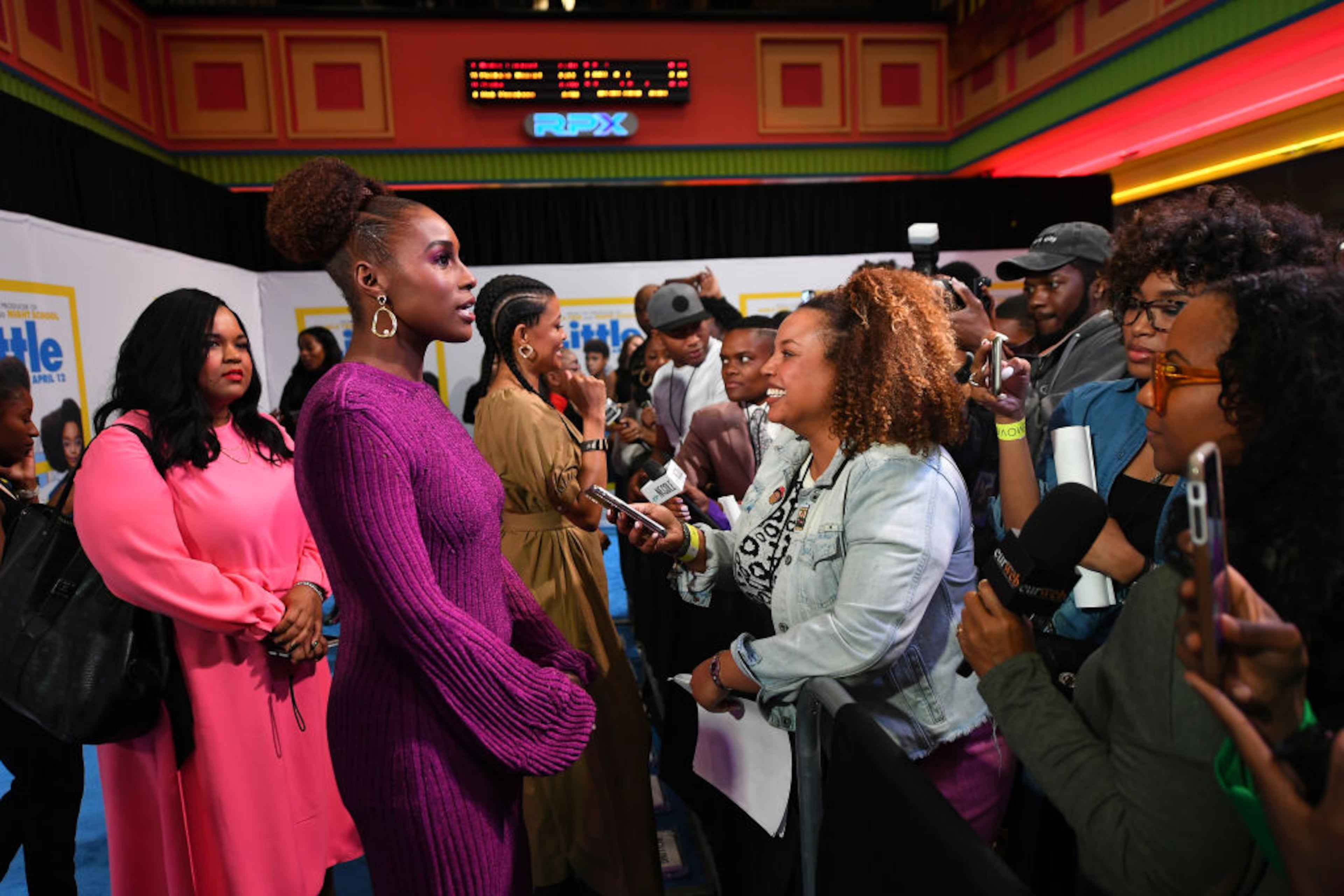 ATLANTA, GEORGIA - APRIL 04: Issa Rae (L) attends "Little" Atlanta red carpet screening at Regal Atlantic Station on April 04, 2019 in Atlanta, Georgia. (Photo by Paras Griffin/Getty Images for Universal)