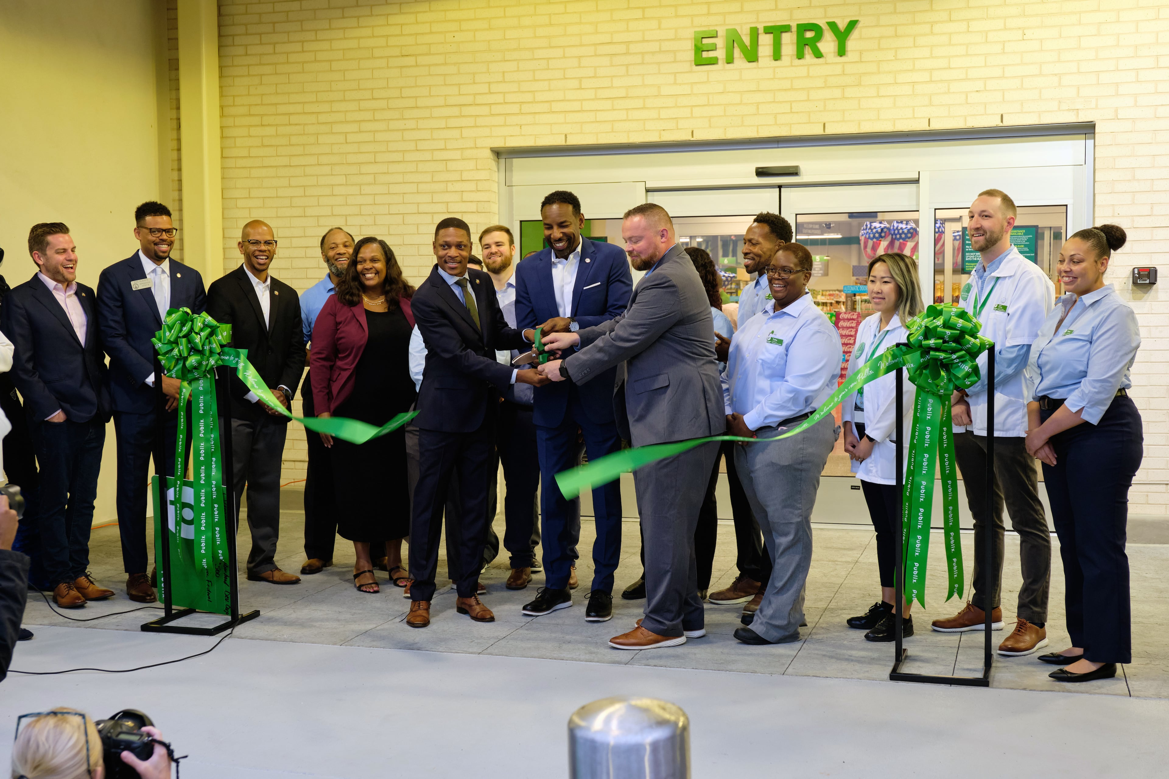 Atlanta city officials, including Mayor Andre Dickens, attended a ribbon-cutting ceremony for a Publix in Summerhill on June 21, 2023.
