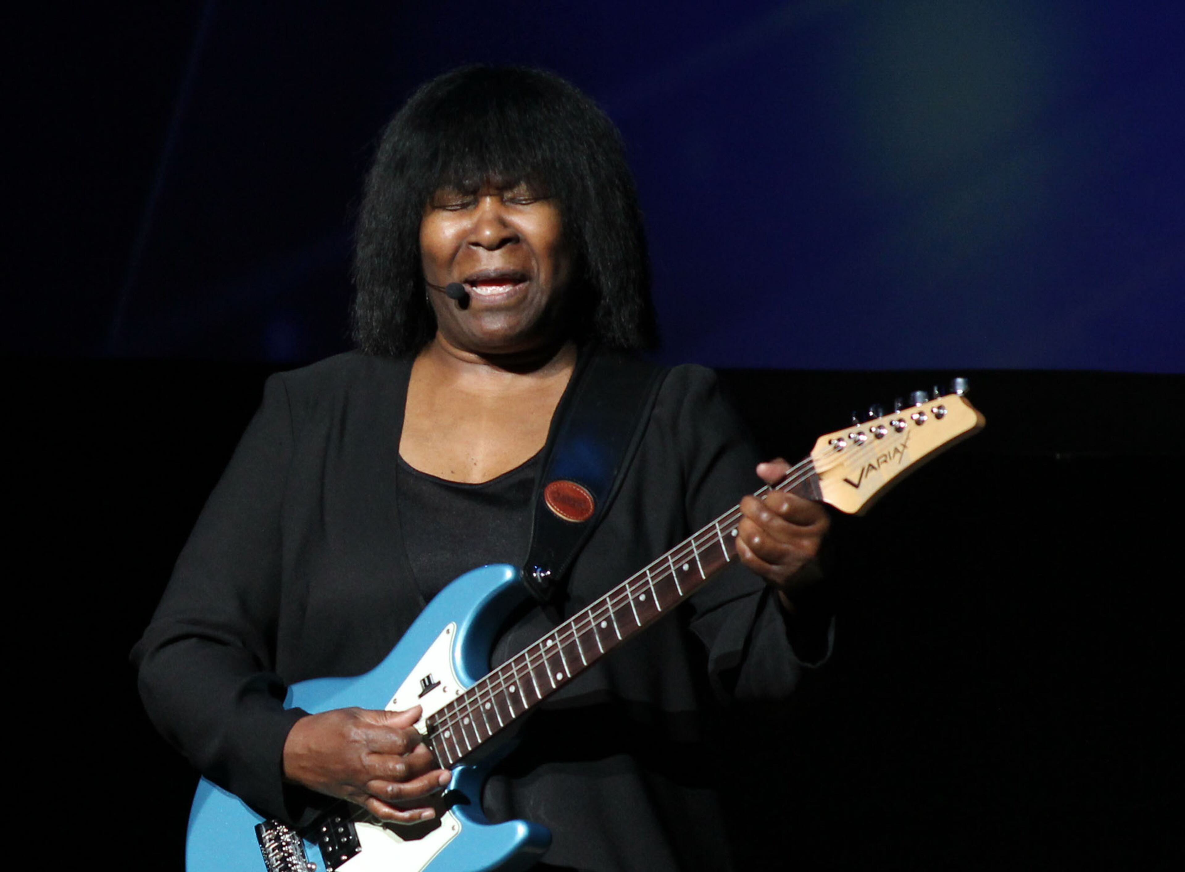 Joan Armatrading performs Wednesday, April 29, 2015 at Atlanta Symphony Hall. In 2007 Armatrading released her first all-blues album, "Into the Blues,", which debuted at number one on Billboard's Album chart, a first for a U.K. artist. (Akili-Casundria Ramsess/Special to the AJC)