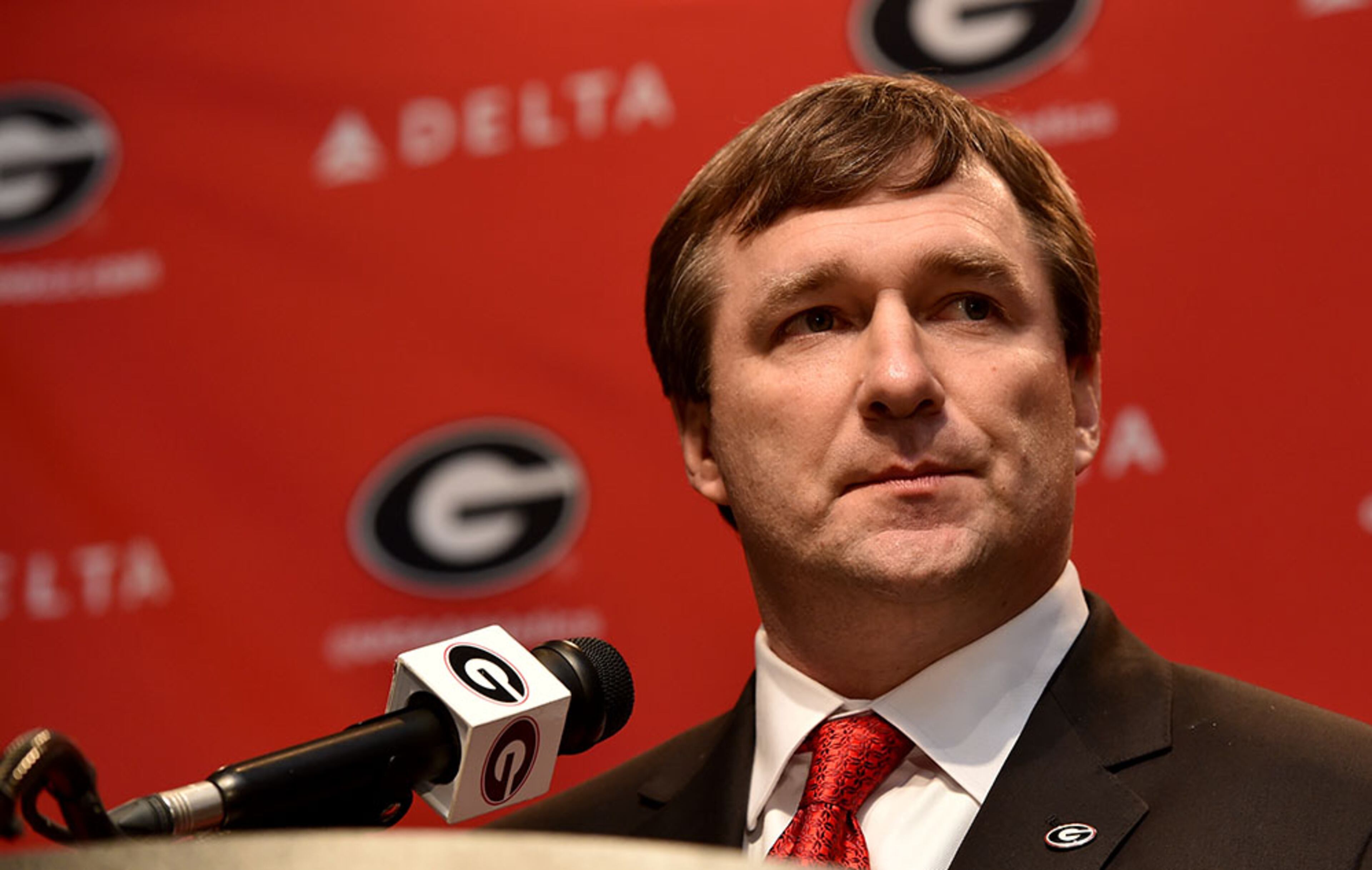 Kirby Smart, Alabama's defensive coordinator, was introduced Monday as Georgia's 26th head football coach during a press conference in Athens. Smart is a former Georgia player and assistant coach under coach Mark Richt, who was fired last week after 15 seasons with the Bulldogs.