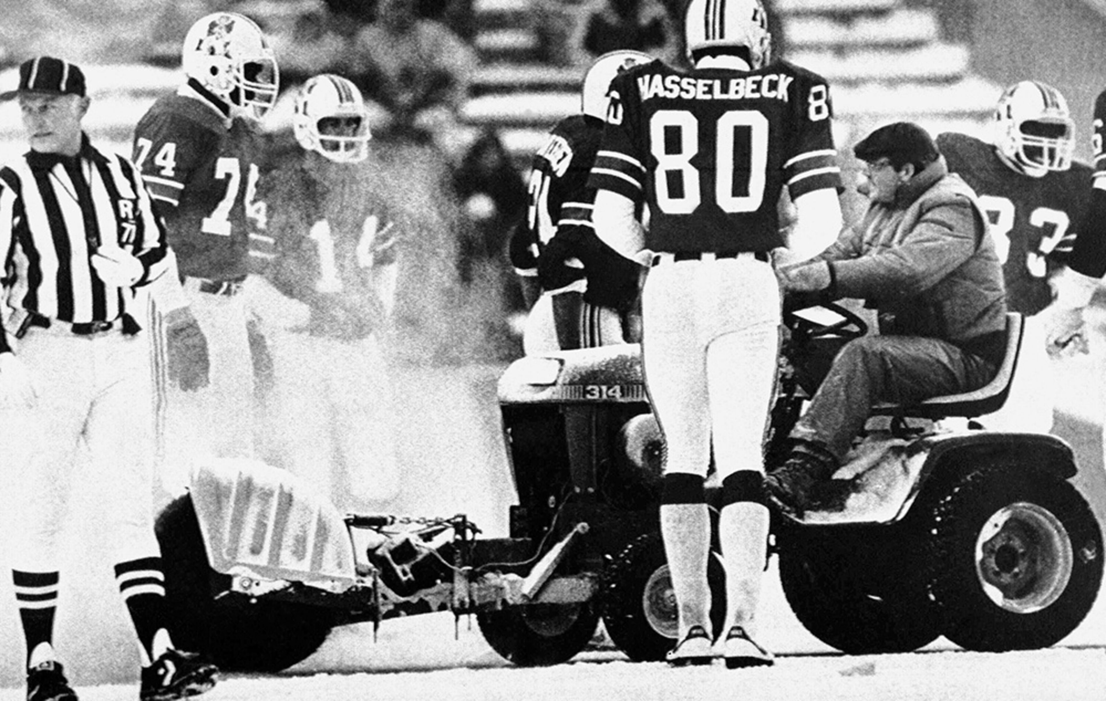 Locked in a scoreless tie with the Miami Dolphins at snow-covered Schaefer Stadium in Foxborough, the Patriots lined up for a field goal with minutes left to play. A snowplow operator drove across the field - nonchalantly swerving to plow a clean spot for Patriots kicker Josh Smith, who nailed the game winner. Hall of Fame head coach Don Shula called it the "most unfair act" in the history of the league.