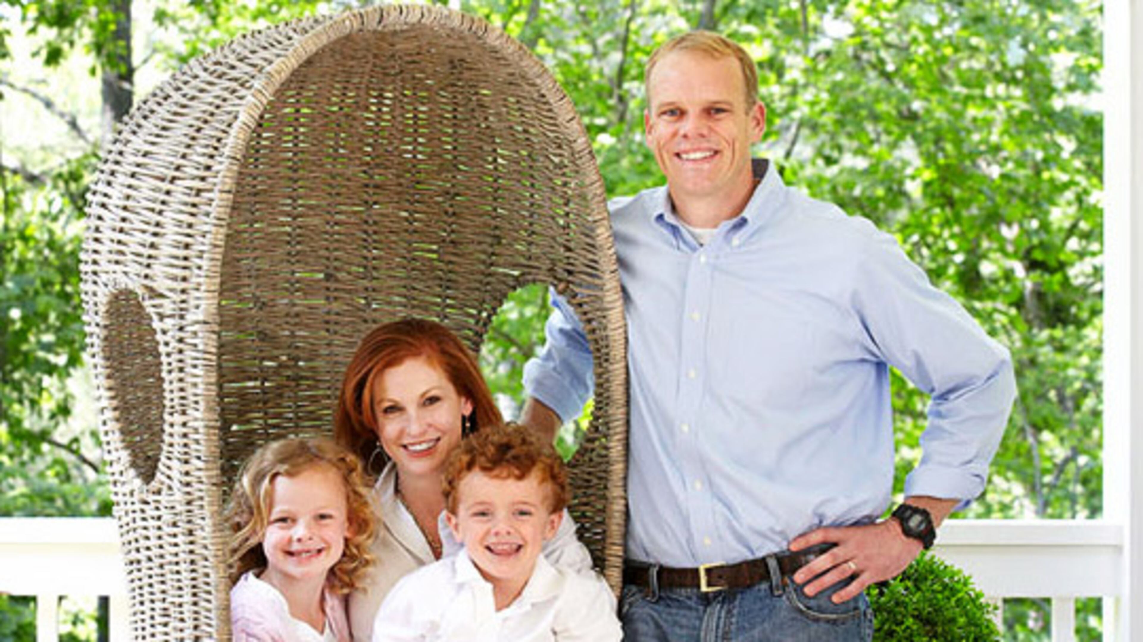 Clay Tippins and his family in a picture taken from his wife's business site.