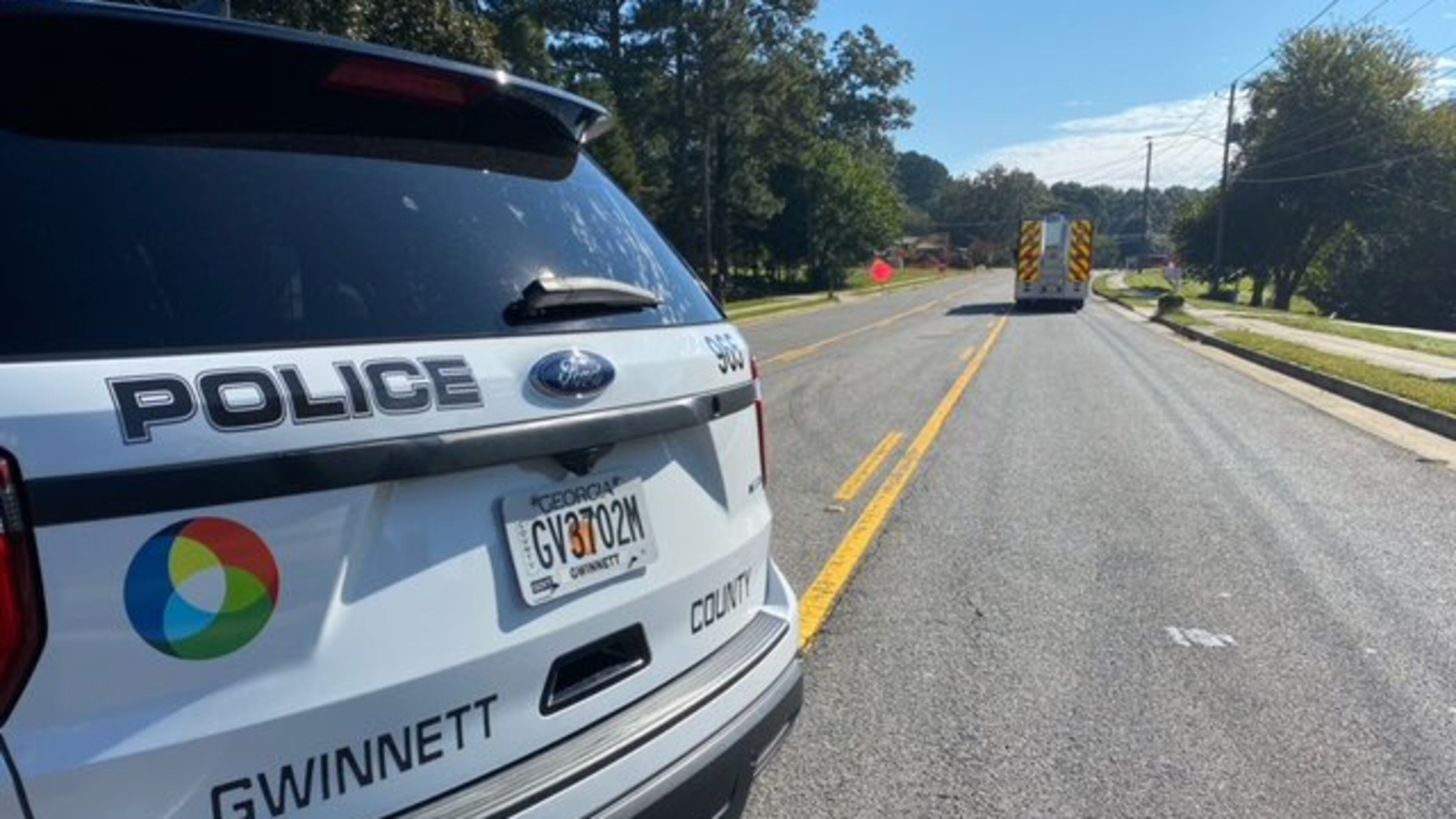Rockbridge Road is shut down at Pirkle Road, Gwinnett police said.