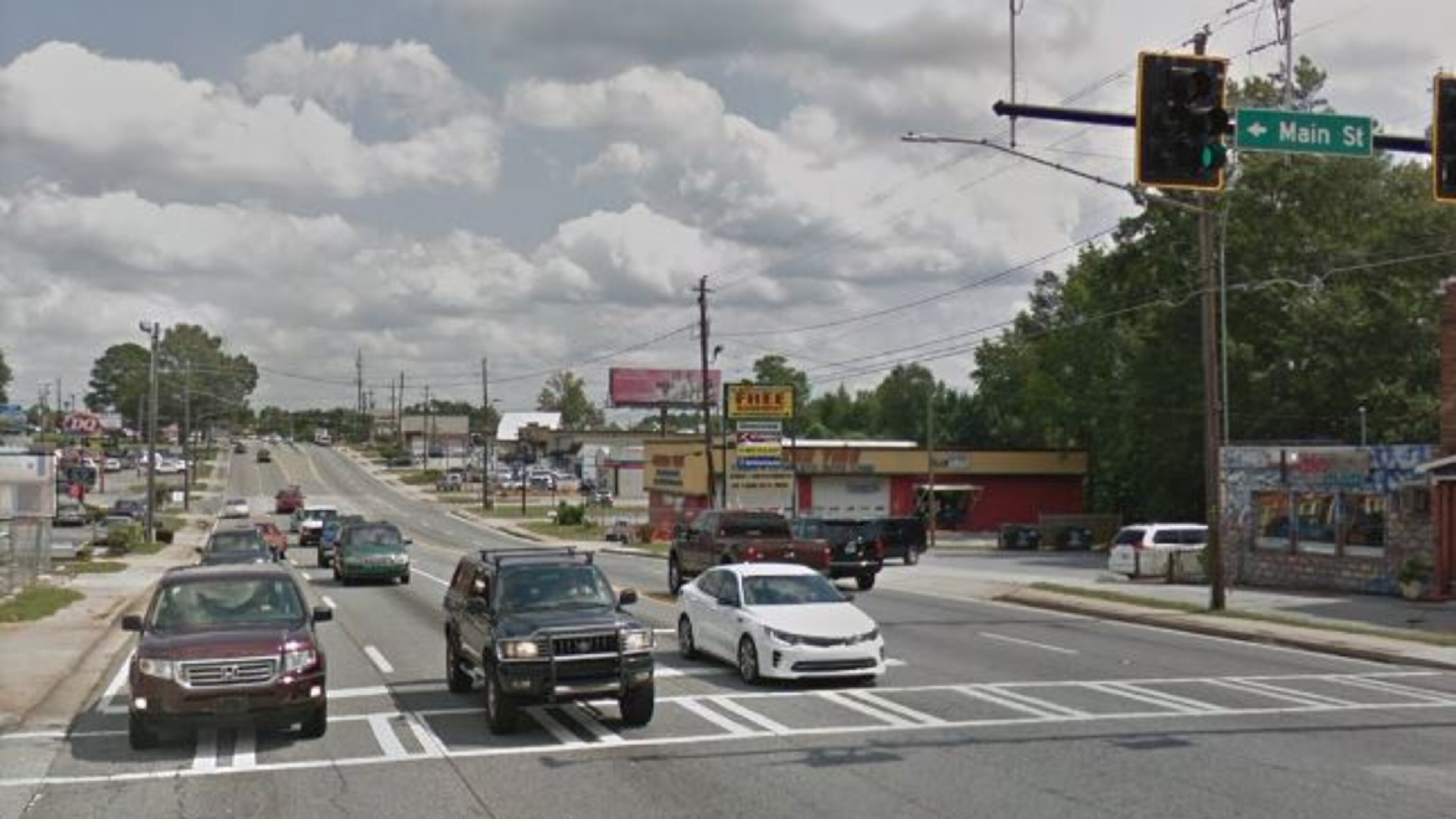 Tucker’s Main Street between Lawrenceville Highway and Railroad Avenue will be closed to through-traffic in early March for street repairs. Google Earth