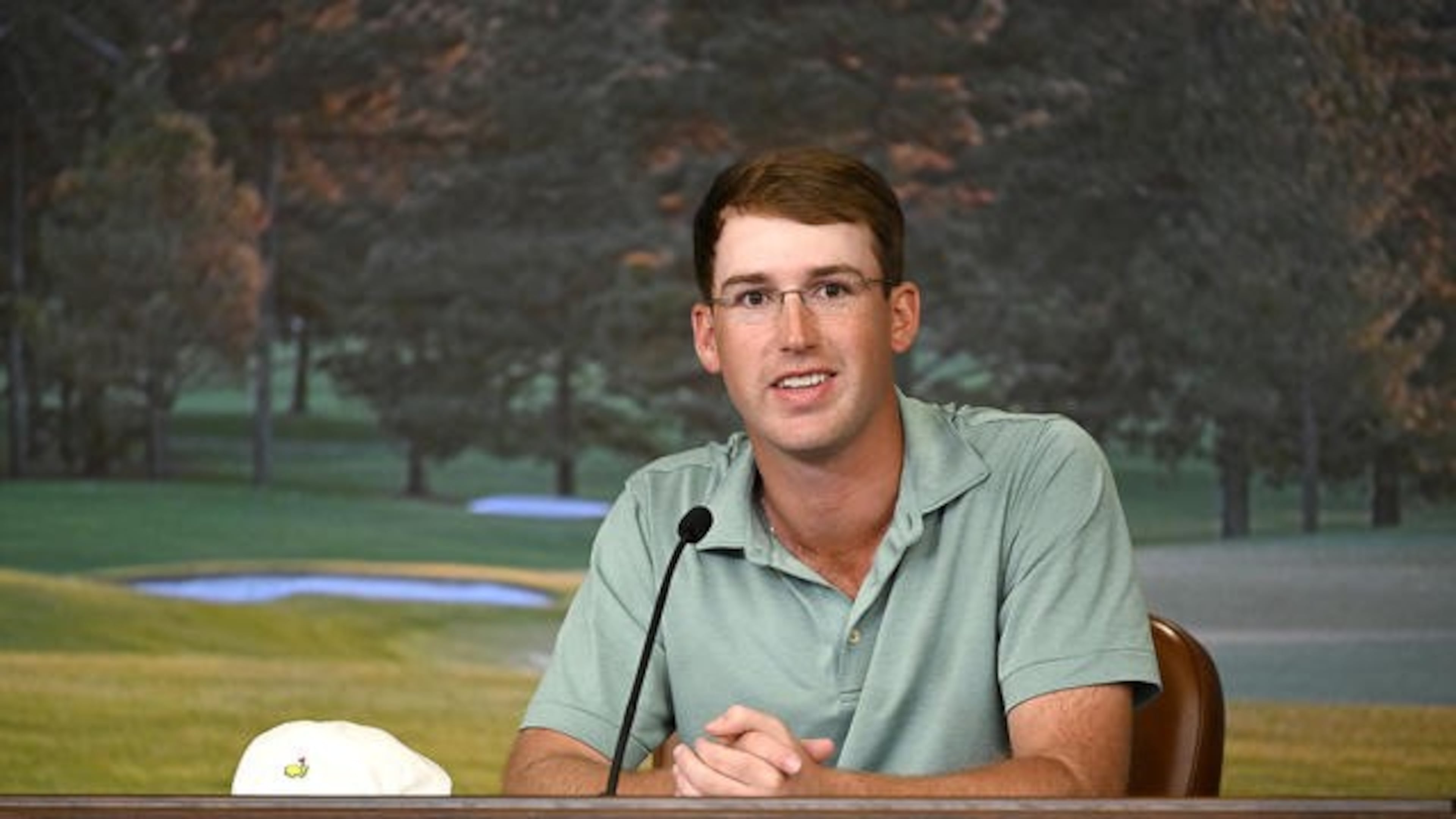 Georgia Tech's Andy Ogletree meets the press Monday at his first Masters.