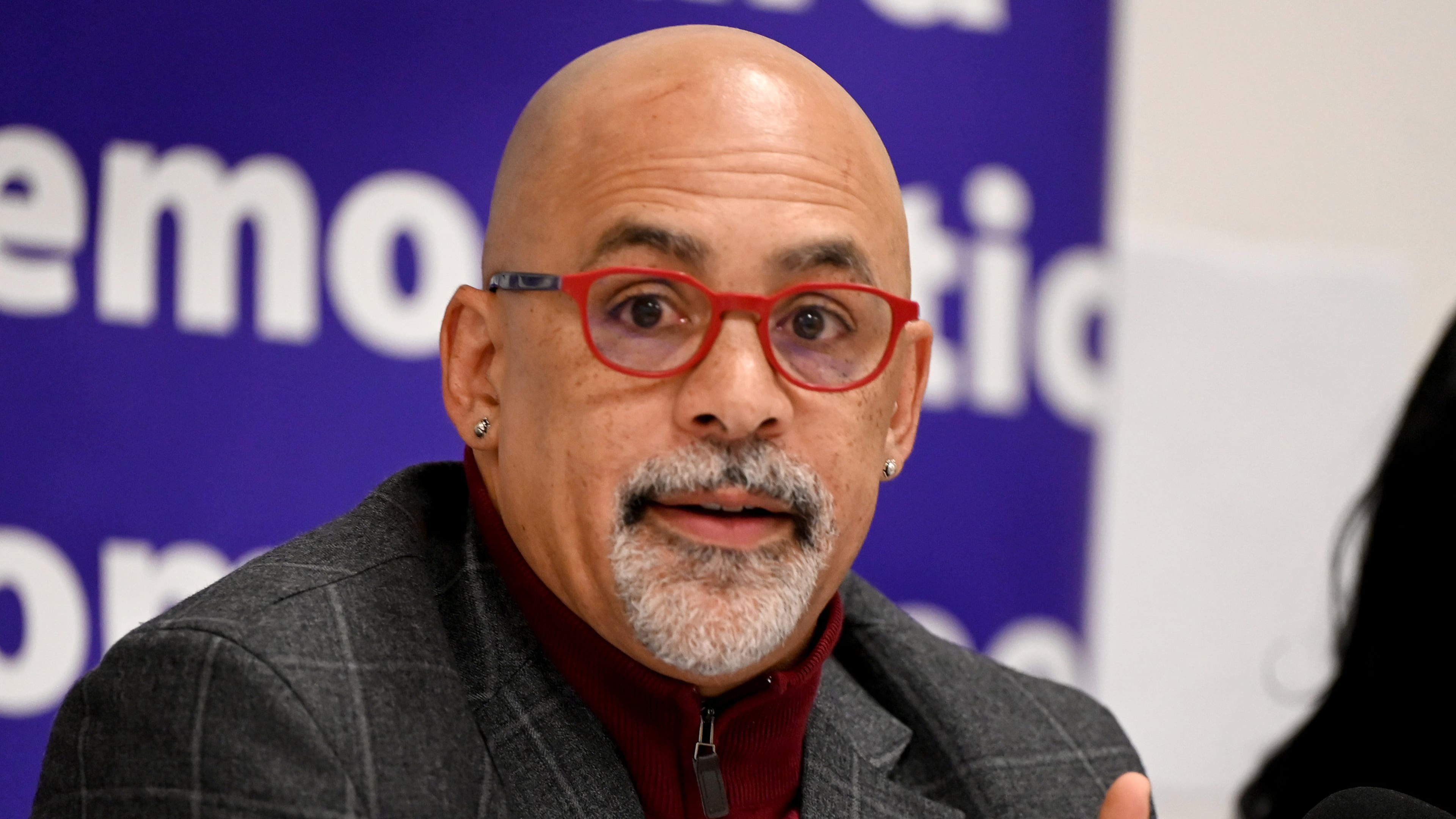 FILE - State Rep. Chris Rabb attends a forum hosted by the 9th Ward Democratic Committee on Dec. 4, 2025 in Philadelphia. (Tom Gralish/The Philadelphia Inquirer via AP, File)