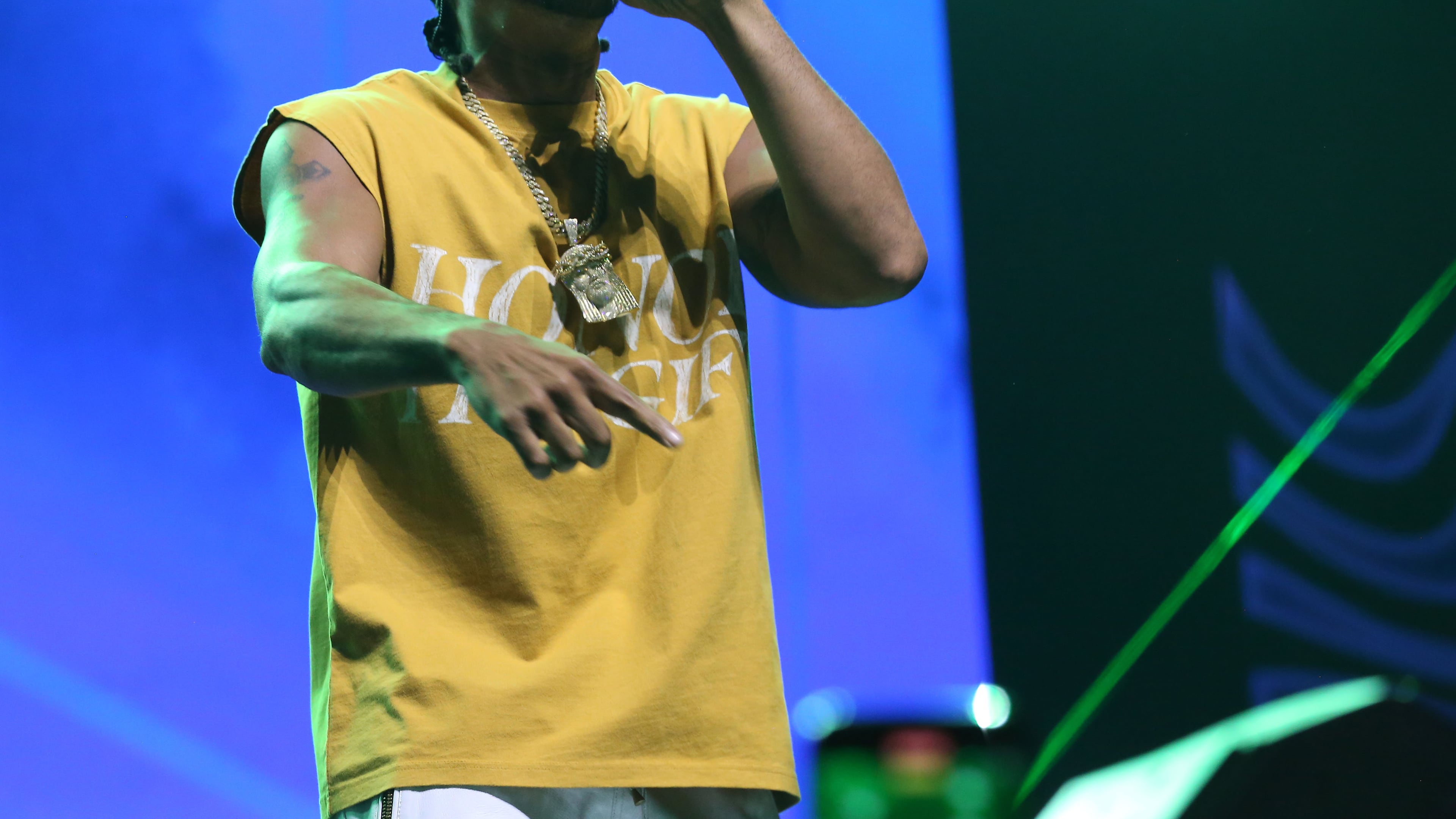 Rapper and actor Ludacris performs alongside music producer Jermaine Dupri, during Dupri's "The South Got Something to Say" show at the Caesars Superdome in New Orleans. The Essence Festival is celebrating its 29th year, and the 50th anniversary of hip-hop. (TYSON HORNE / TYSON.HORNE@AJC.COM)