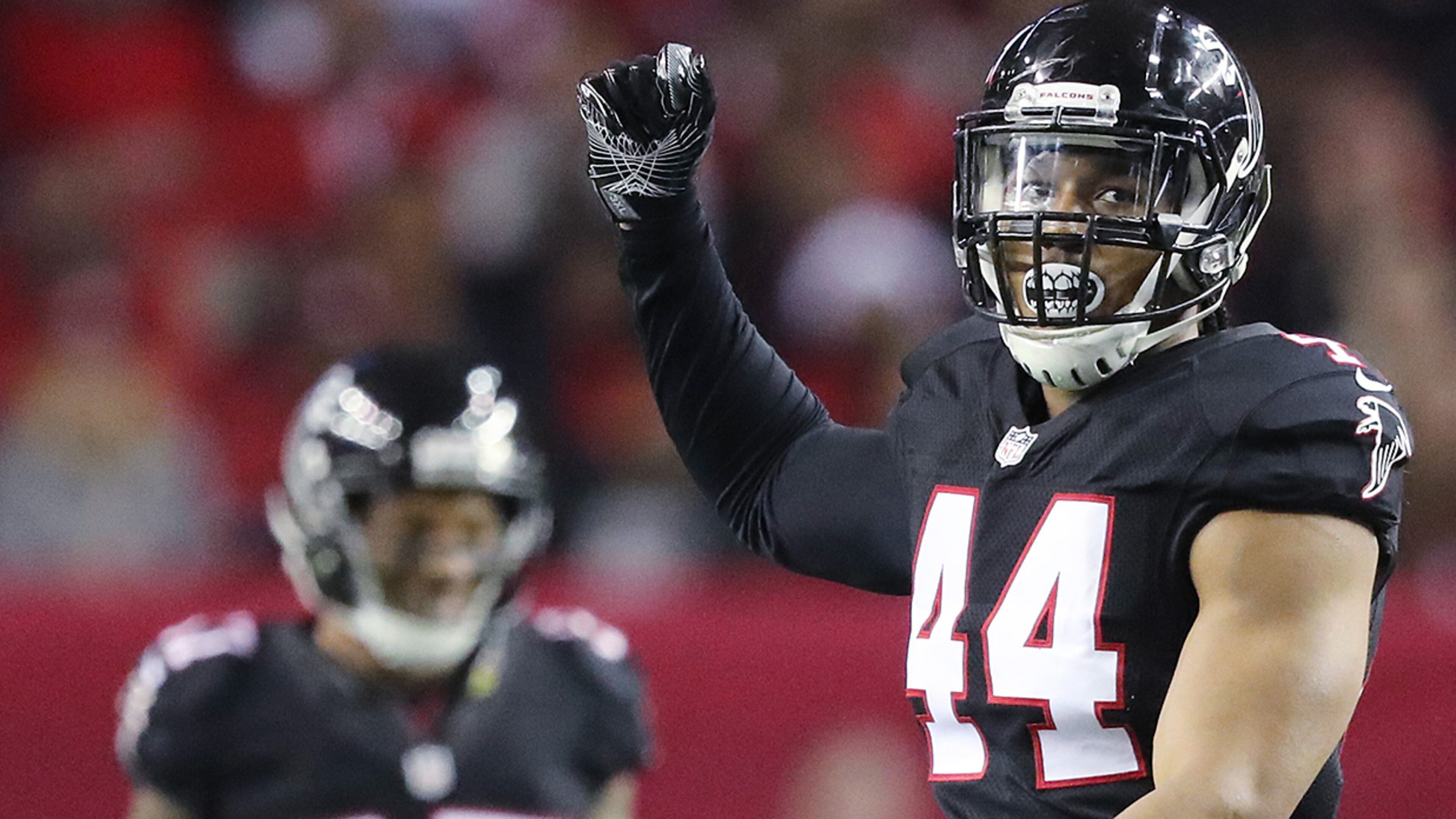 With two games left in the season, Falcons defensive end Vic Beasley Jr. leads the league in sacks.