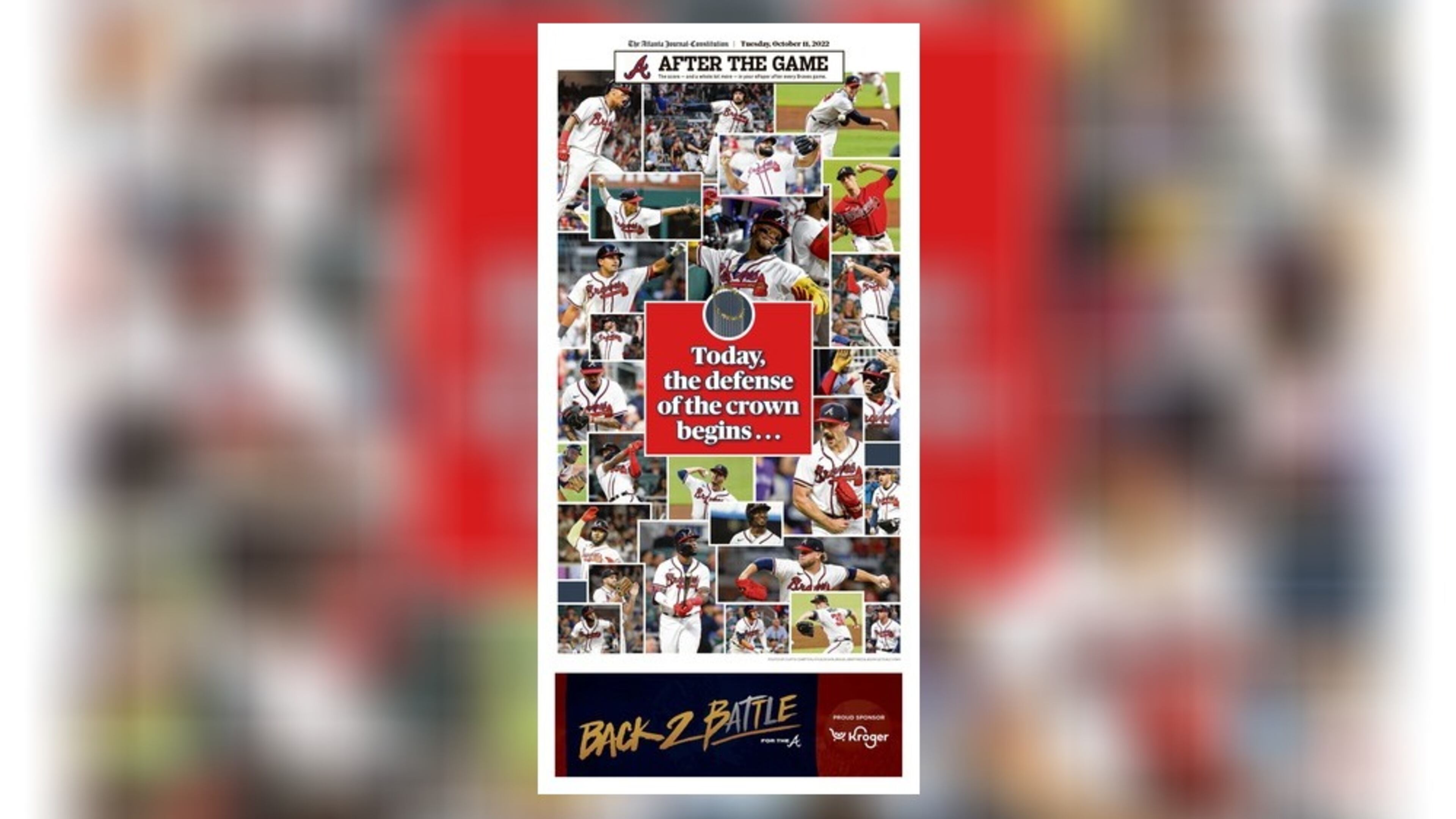 After each Braves game, the AJC ePaper includes a Braves After the Game section. Today's section previews Tuesday's game.