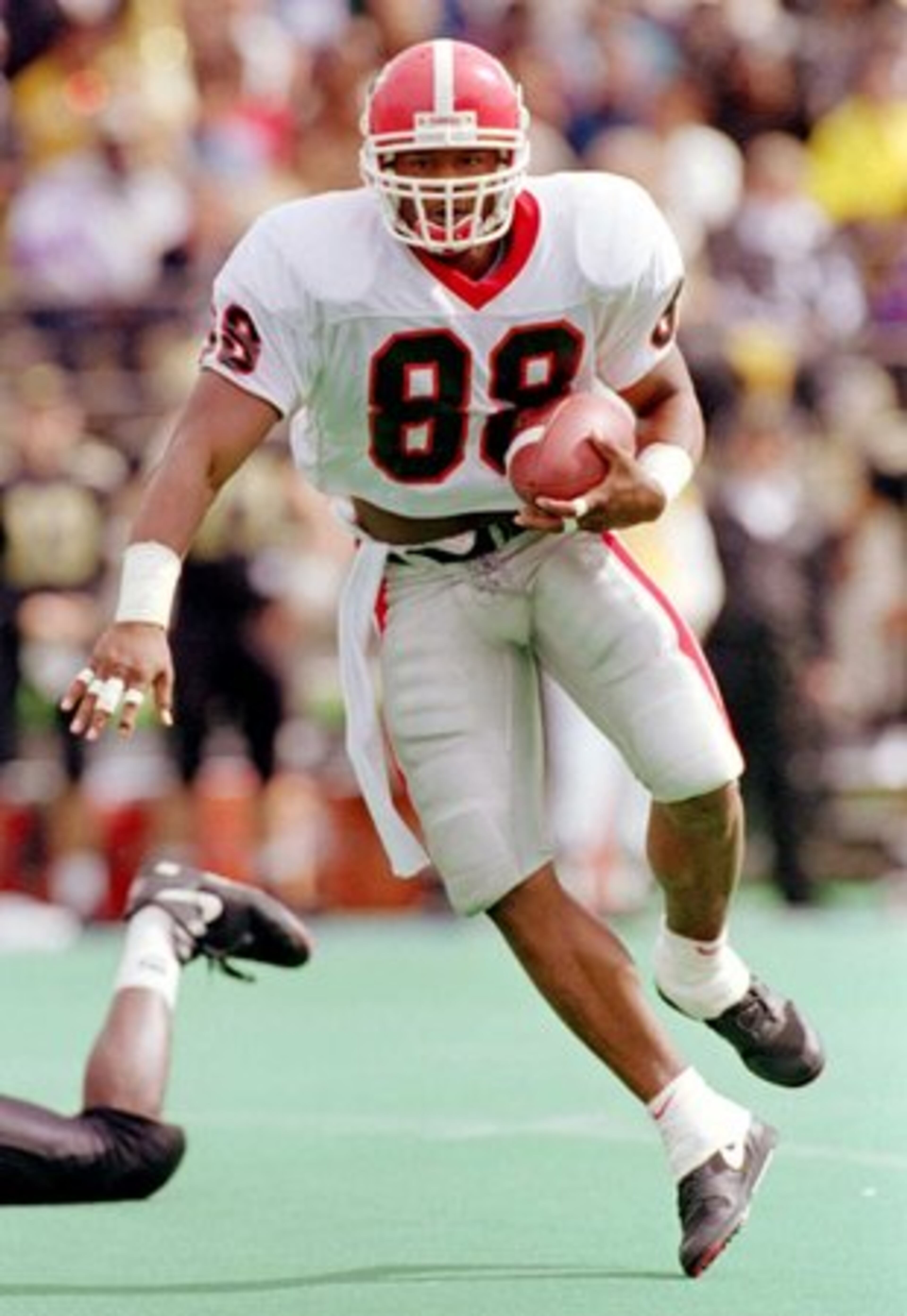 Brice Hunter set several receiving records during his career with the Bulldogs. Is Hunter, who died tragically in 2004, considered the best receiver in school history?