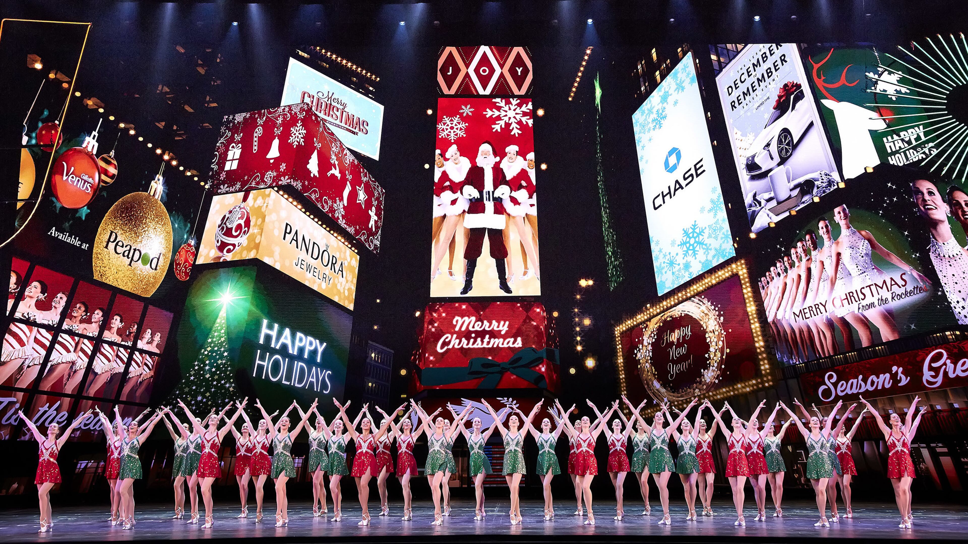 This Nov. 7, 2017 photo released by Madison Square Garden shows the dress rehearsal for the "Radio City Christmas Spectacular," currently performing through Jan. 1 at Radio City Music Hall in New York. (Carl Scheffel/MSG via AP)