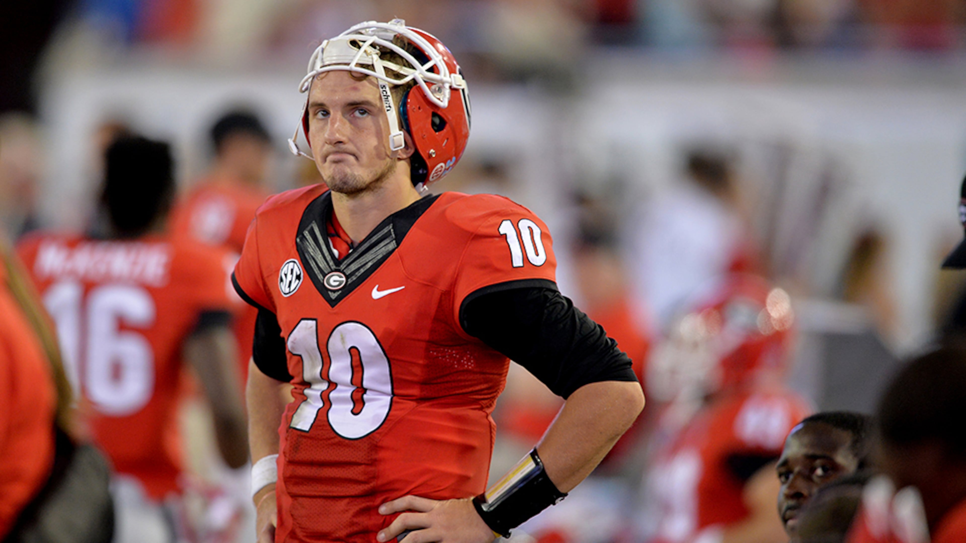 Faton Bauta started at quarterback against. No. 11 Florida, finishing 15-of-33 for 154 yards and four interceptions in the loss.