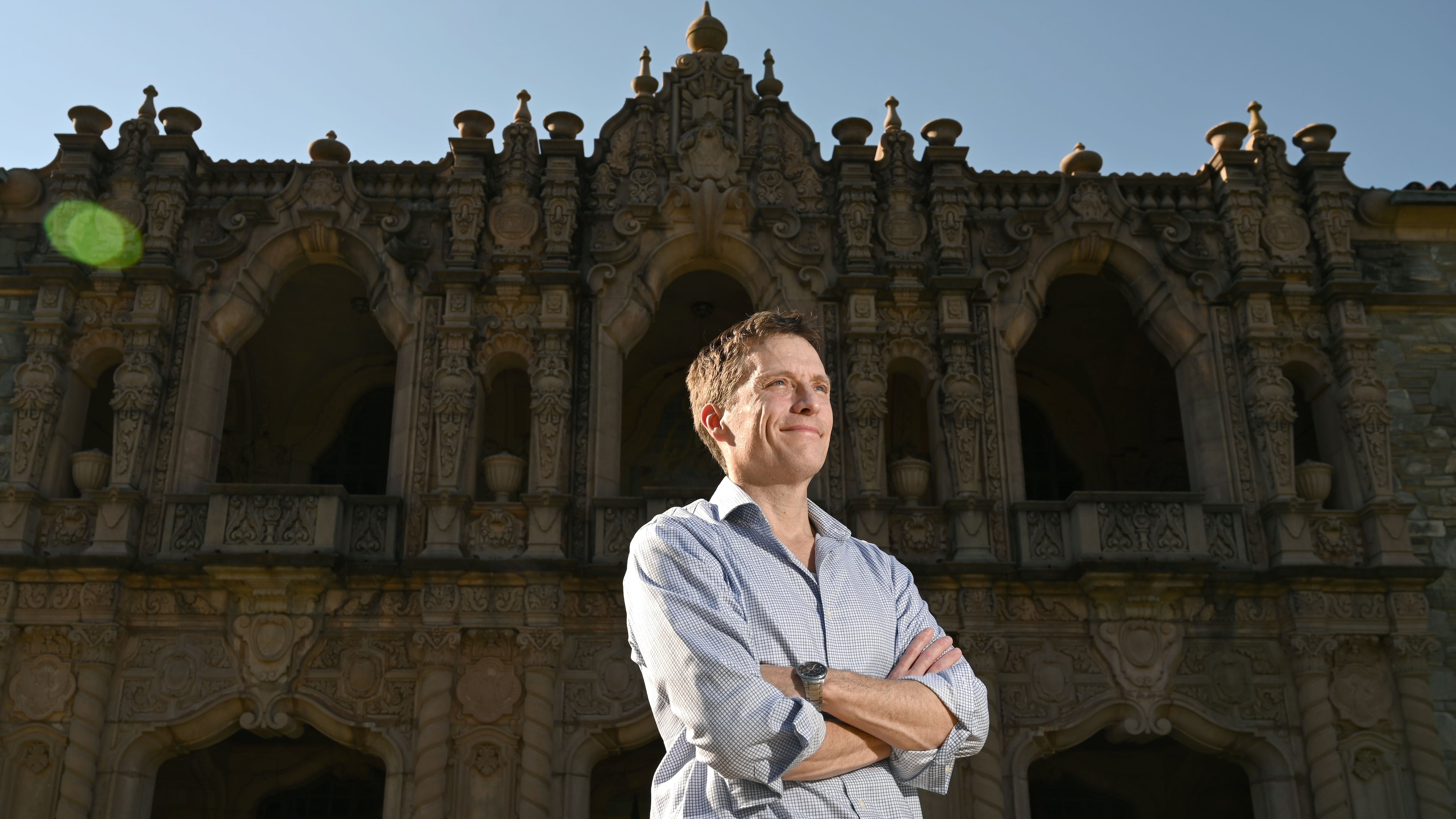 Jeff Clemmons, Westview Cemetery’s administrator, stands outside of the Westview Abbey mausoleum, the crown jewel of Westview. At 582 acres, the cemetery is Atlanta’s single biggest green space and is the final resting place for city leaders from politics, business and the Civil Rights Movement. (Hyosub Shin/AJC)