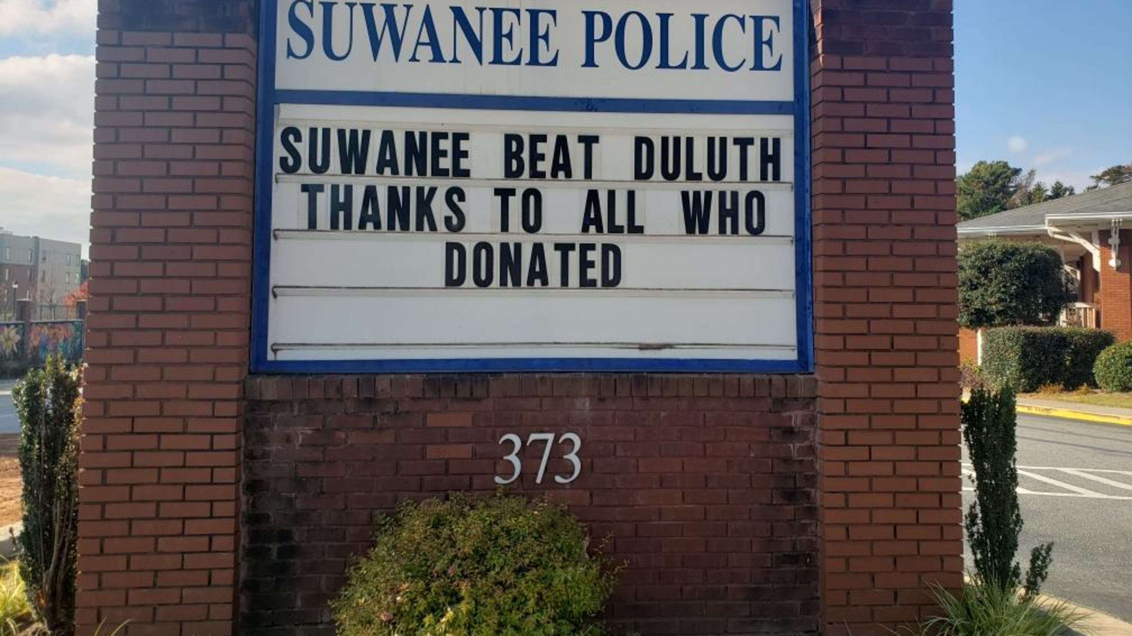 The Suwanee Police Department emerged victorious over the Duluth Police Department in the Battle of the Badges food drive. (Courtesy City of Suwanee)
