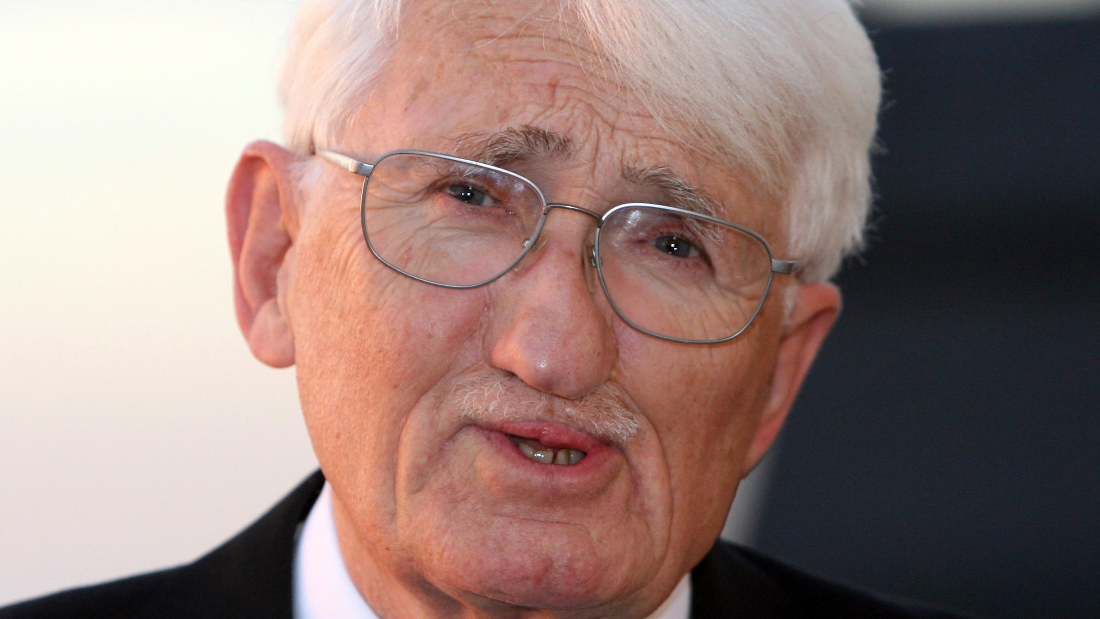 FILE - In this Nov. 7, 2006 photo German philosopher Juergen Habermas is seen in Koenigswinter near Bonn, Germany. (AP Photo/Hermann J. Knippertz, File)