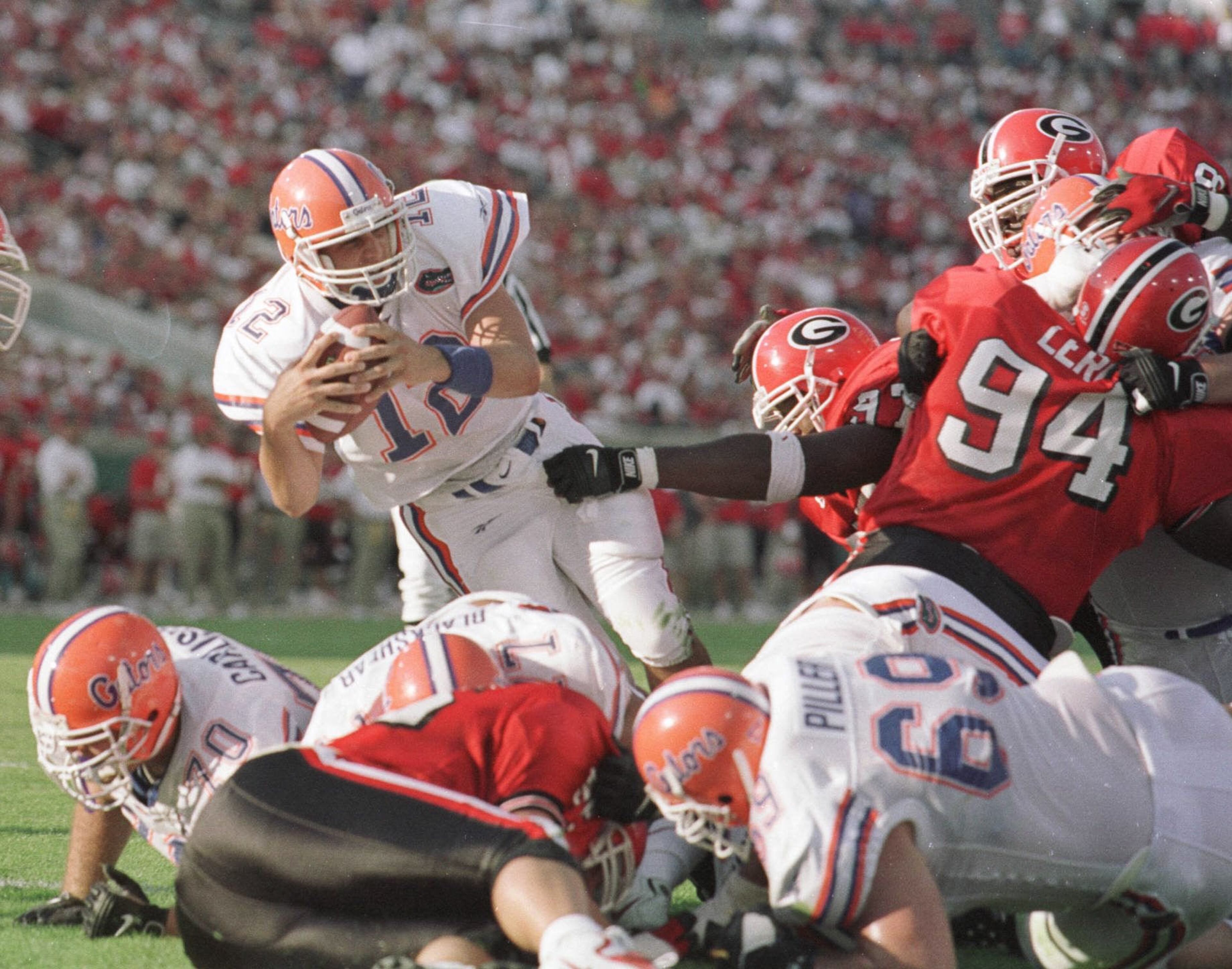 Doug Johnson scores for Florida in 1998.