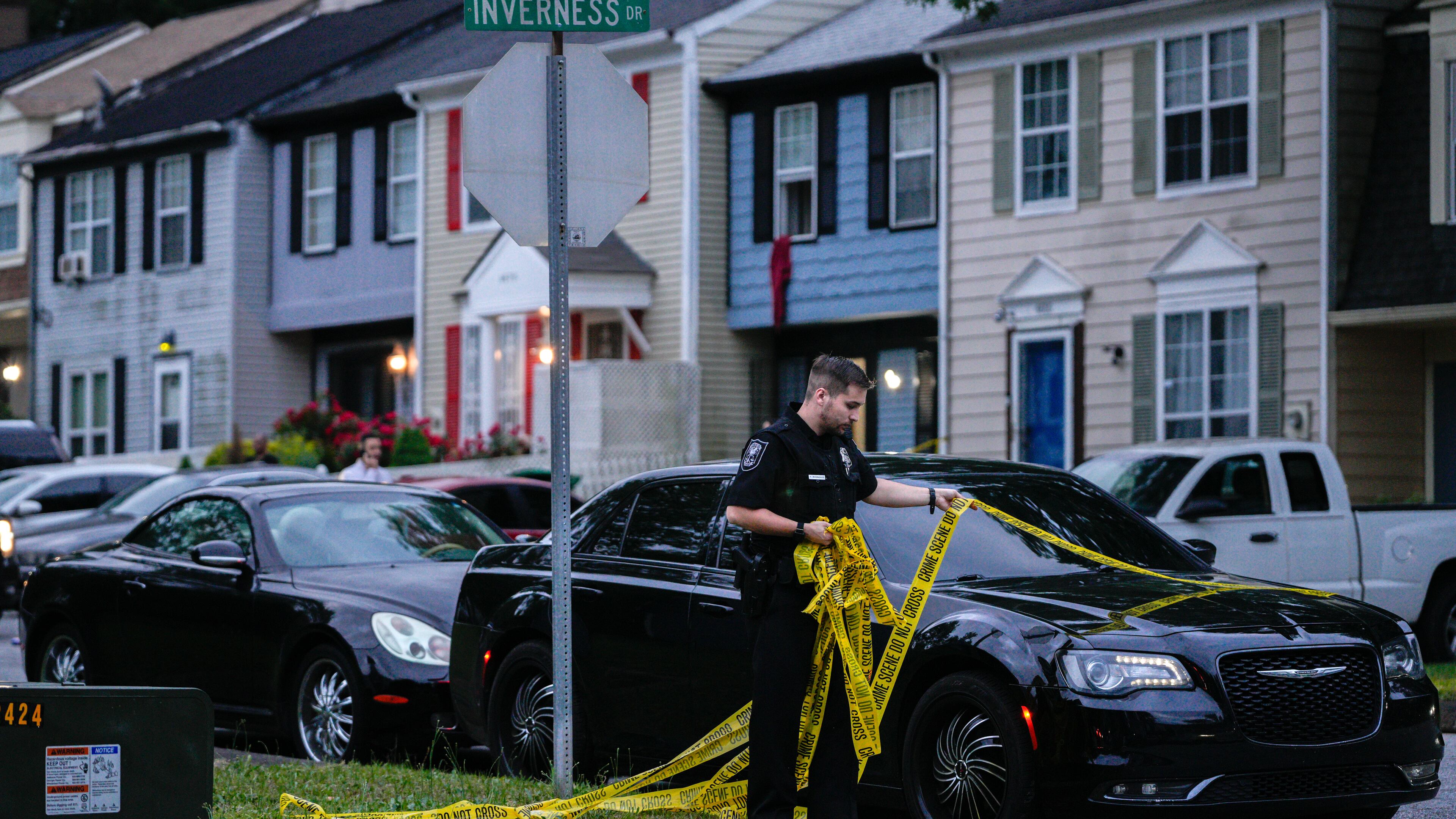 DeKalb County police are investigating a shooting at a residence on Longman Way on April 28, 2025. (Ben Hendren for the AJC)