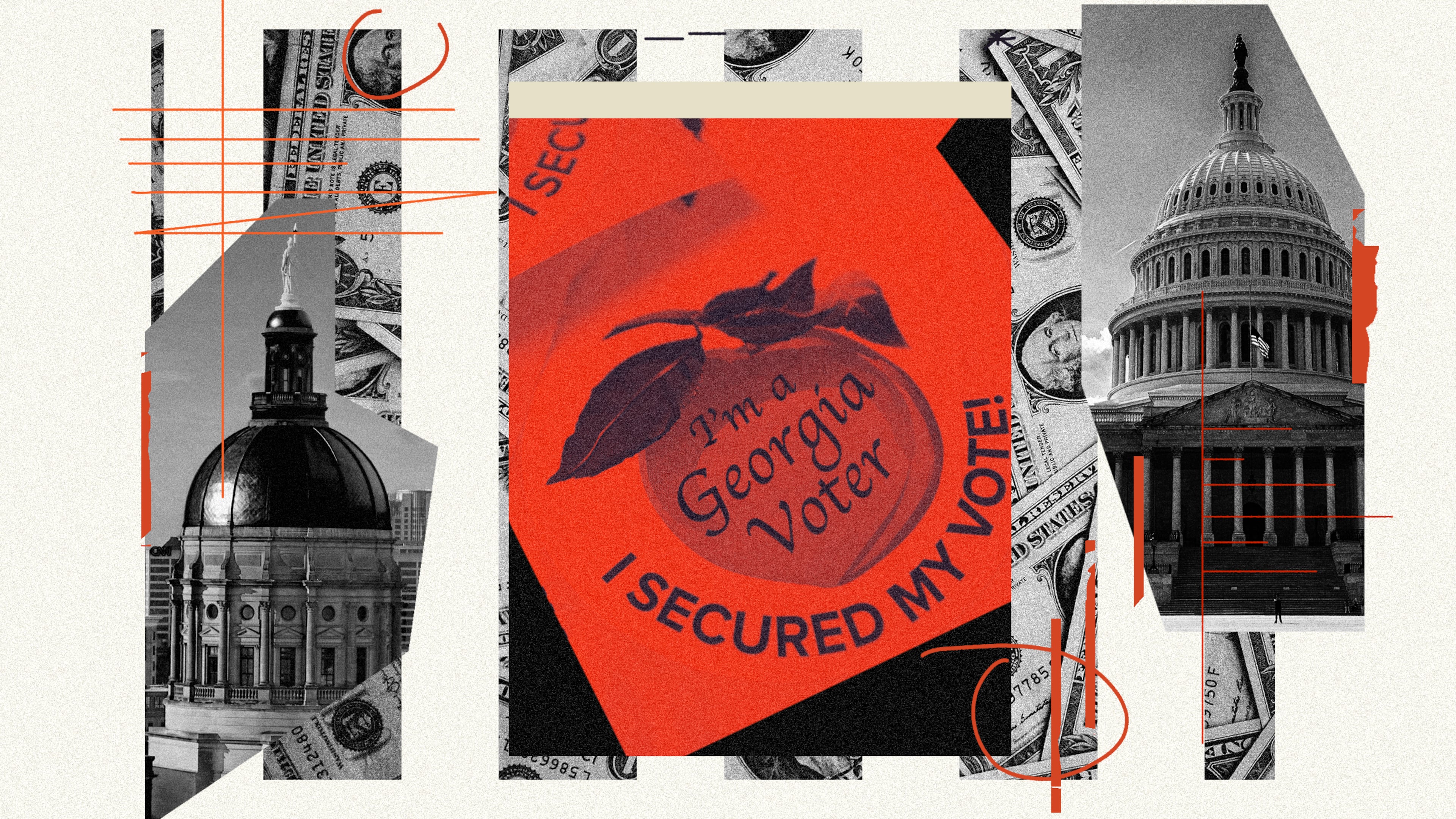 Attorney General Chris Carr has asked a federal judge to restrict Lt. Gov. Burt Jones’ ability to raise unlimited cash through a political leadership committee. (Photo Illustration: Philip Robibero, Sources: Getty, Pexels, AJC)