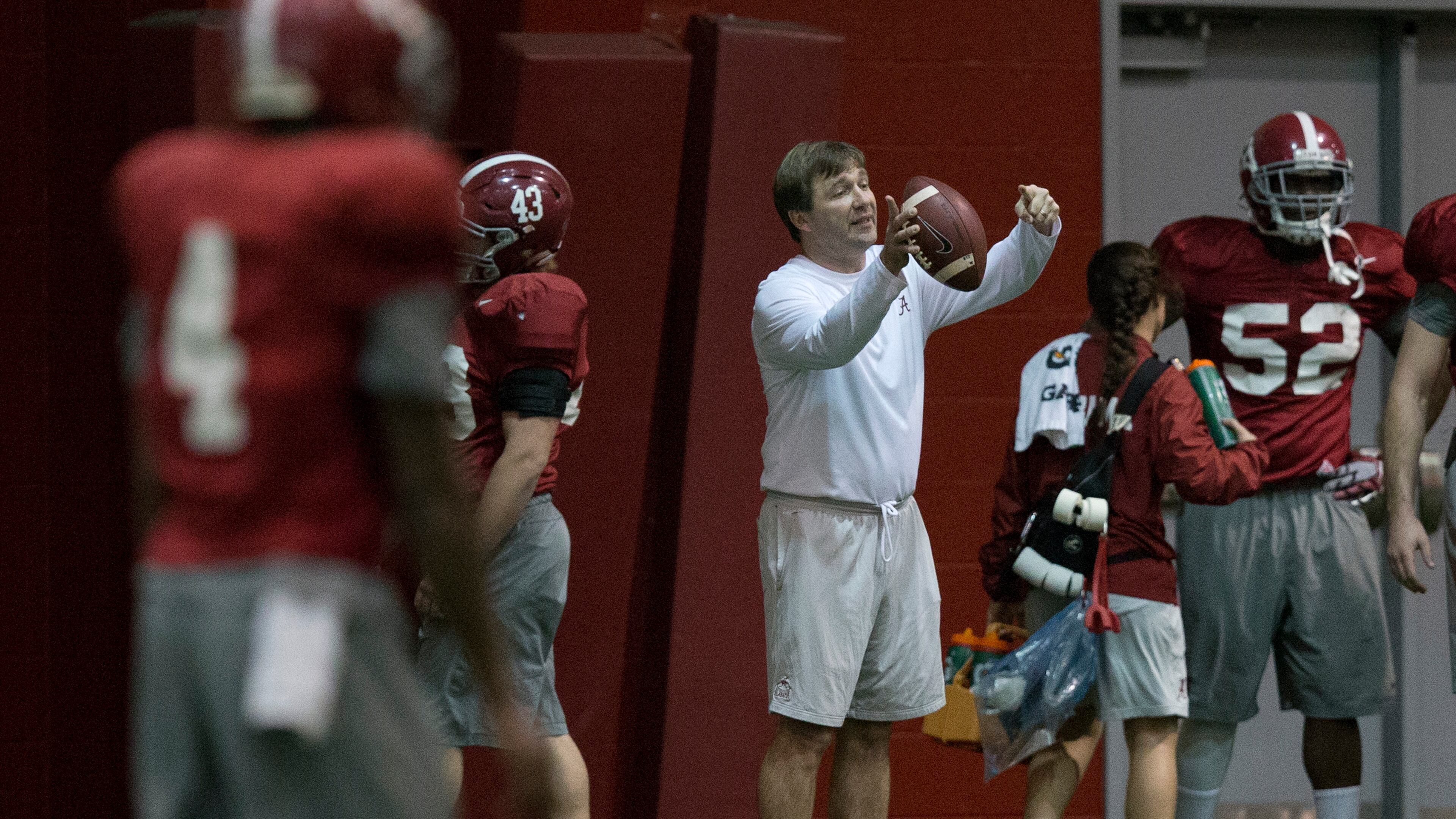 New Georgia coach Kirby Smart has been dividing his time between recruiting for Georgia and preparing Alabama's defense for Michigan State in the Cotton Bowl. (AP photo)