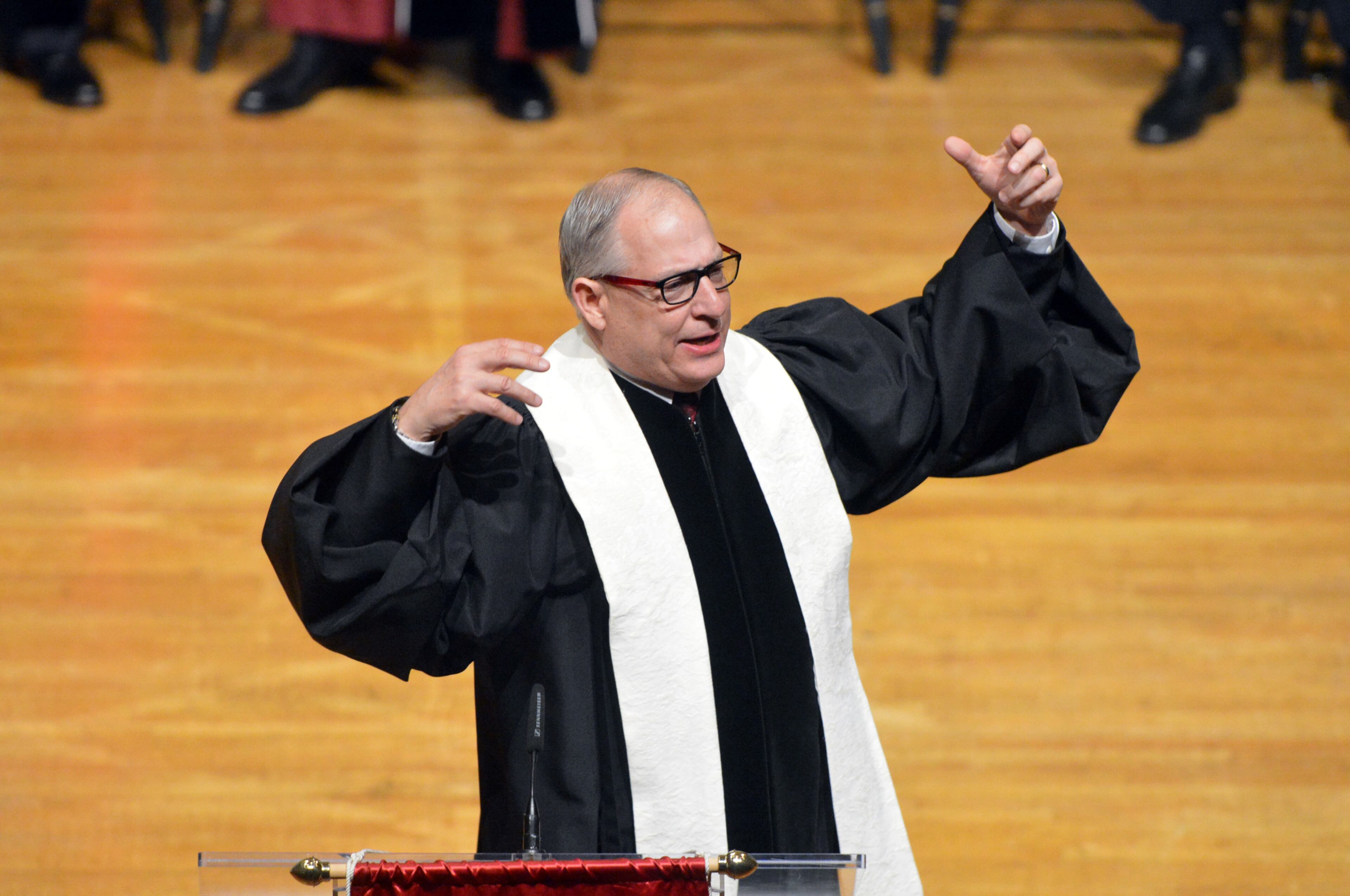 The Rev. John Strickland, Atlanta Unity Church, gives remarks during the ceremony.