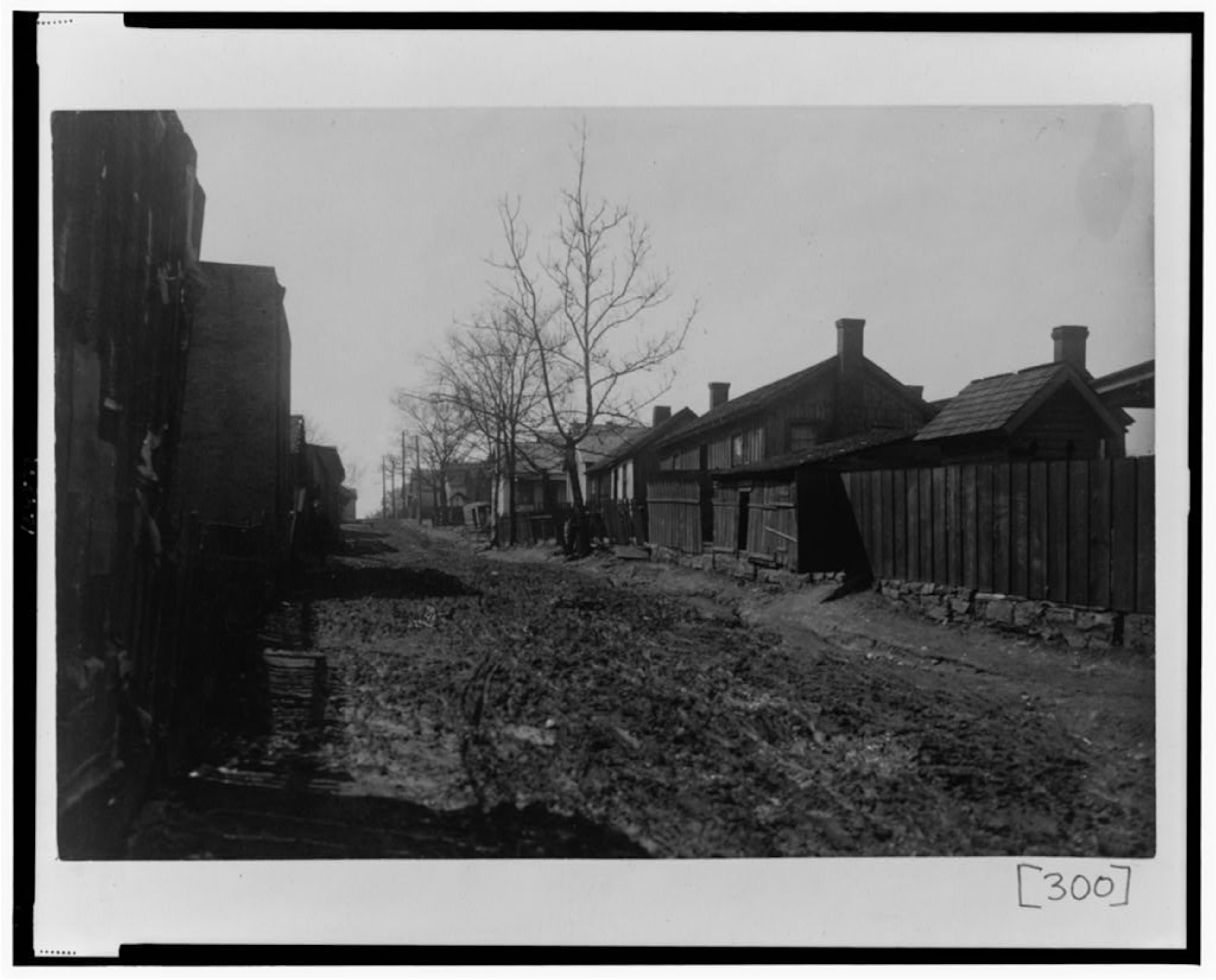 Pictured: City tenements housing African-Americans in Atlanta.