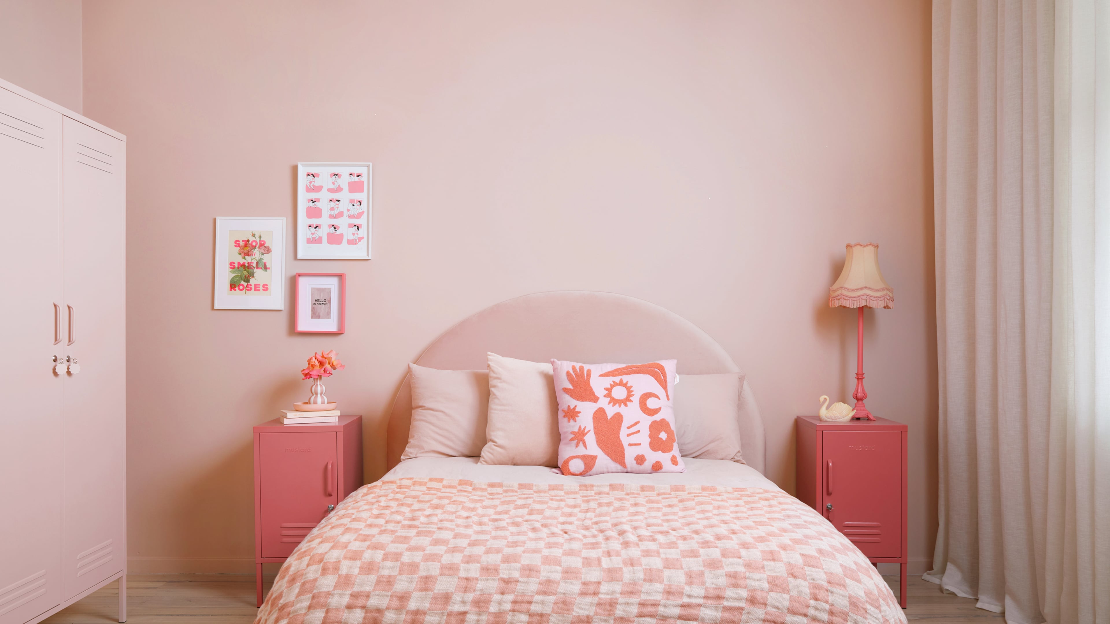 A pink color-drenched room from furniture company Mustard Made.
(Courtesy of Mustard Made)