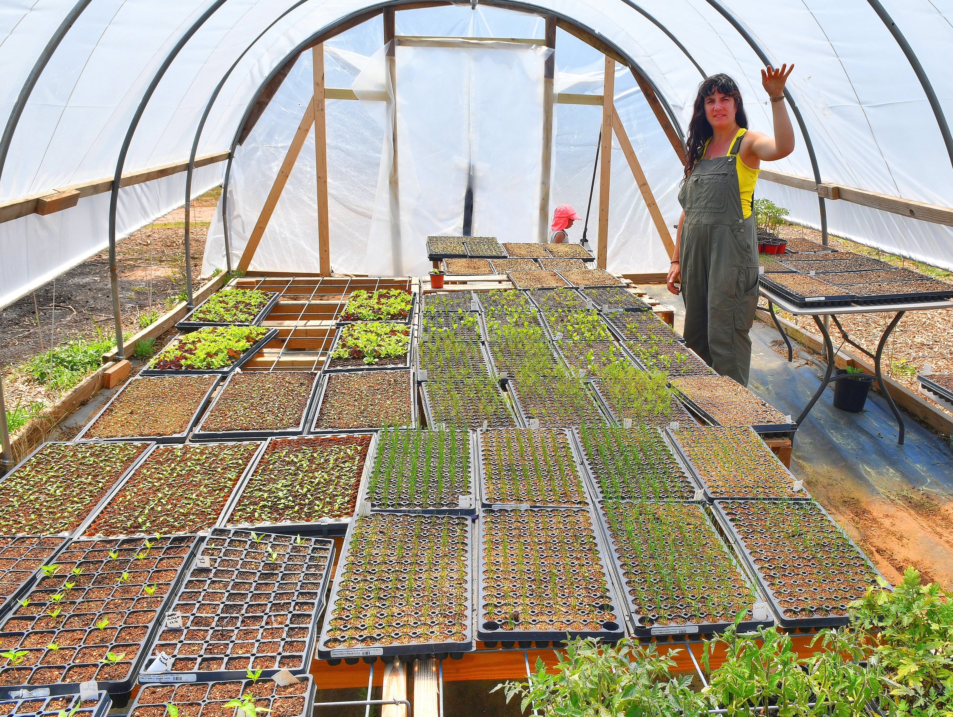 Ilana Richards, owner of Levity Farms in Madion, which started in 2015 and sells produce to some of Atlanta's top restaurants. (Chris Hunt for The Atlanta Journal-Constitution) (Chris Hunt for The Atlanta Journal-Constitution)