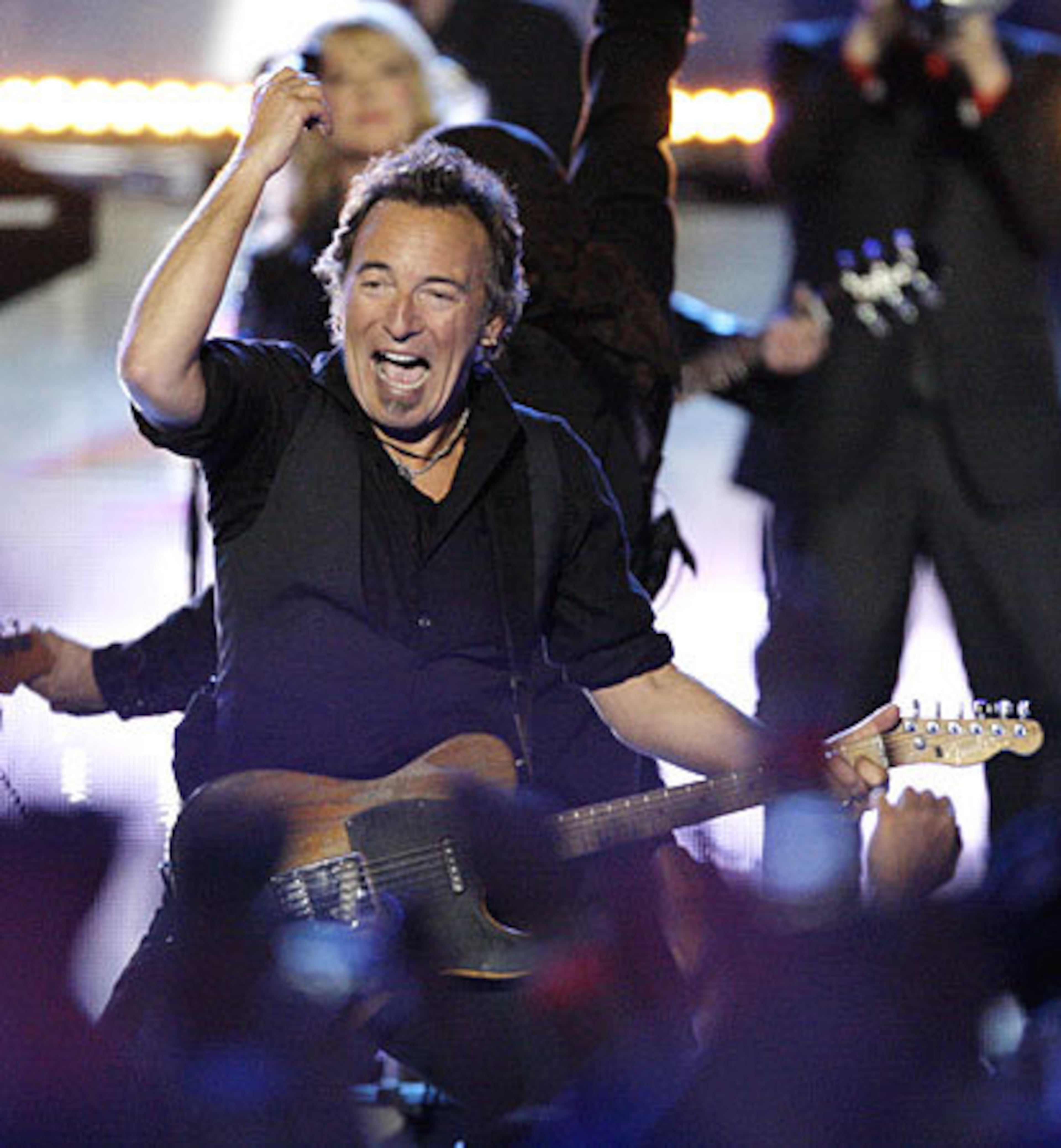 Bruce Springsteen performs during halftime at Super Bowl XLIII on Sunday, Feb. 1, 2009.