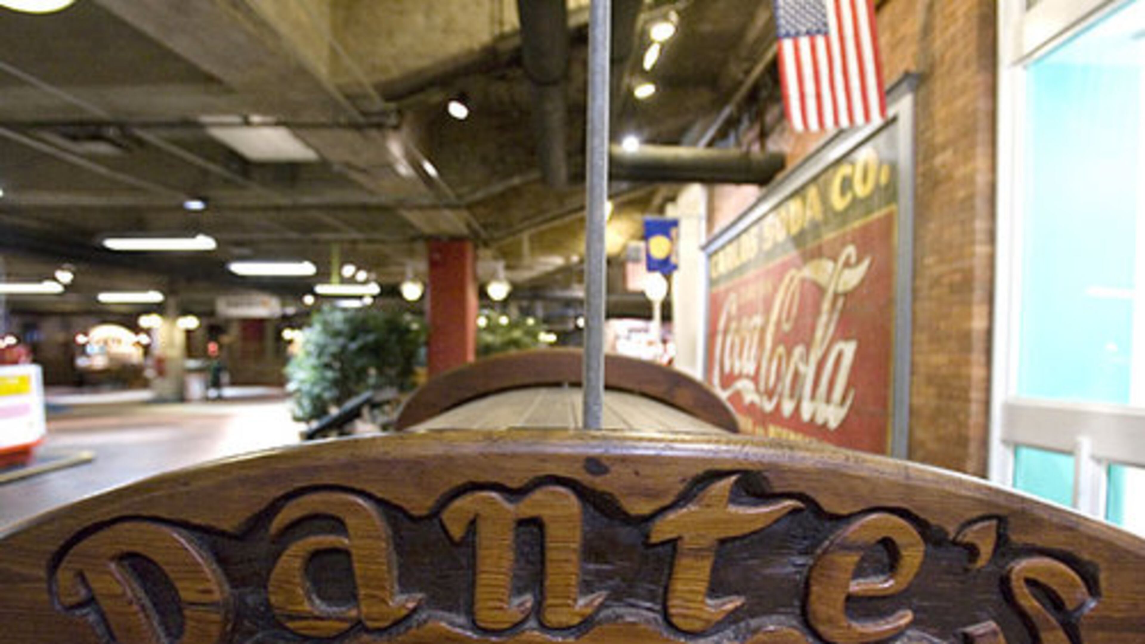 A remnant of the first incarnation of Underground as party place is this sign from Dante's Down the Hatch. Dante Stephensen was one of Underground's first merchants and biggest advocates, and he brought a branch of his Buckhead restaurant back to Underground when it was revived, but soon left again.