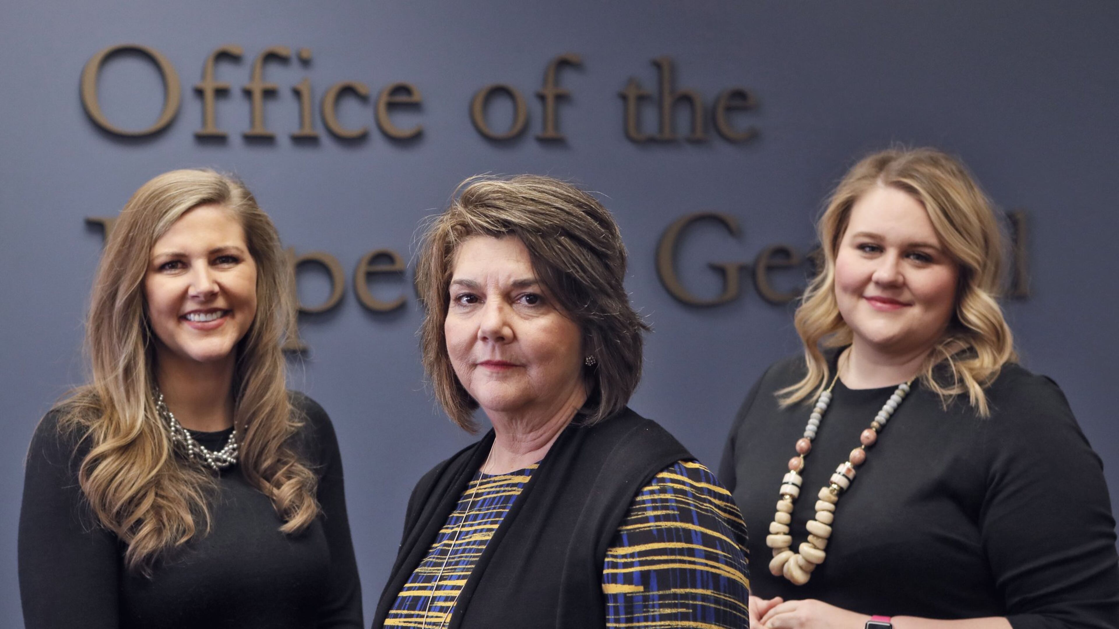 Deputy Inspector General Jenna Wiese (from left), State Inspector General Deborah Wallace, and General Counsel Bethany Whetzel at the Inspector General’s Office are the primary personnel reviewing sexual harassment reports. BOB ANDRES / BANDRES@AJC.COM