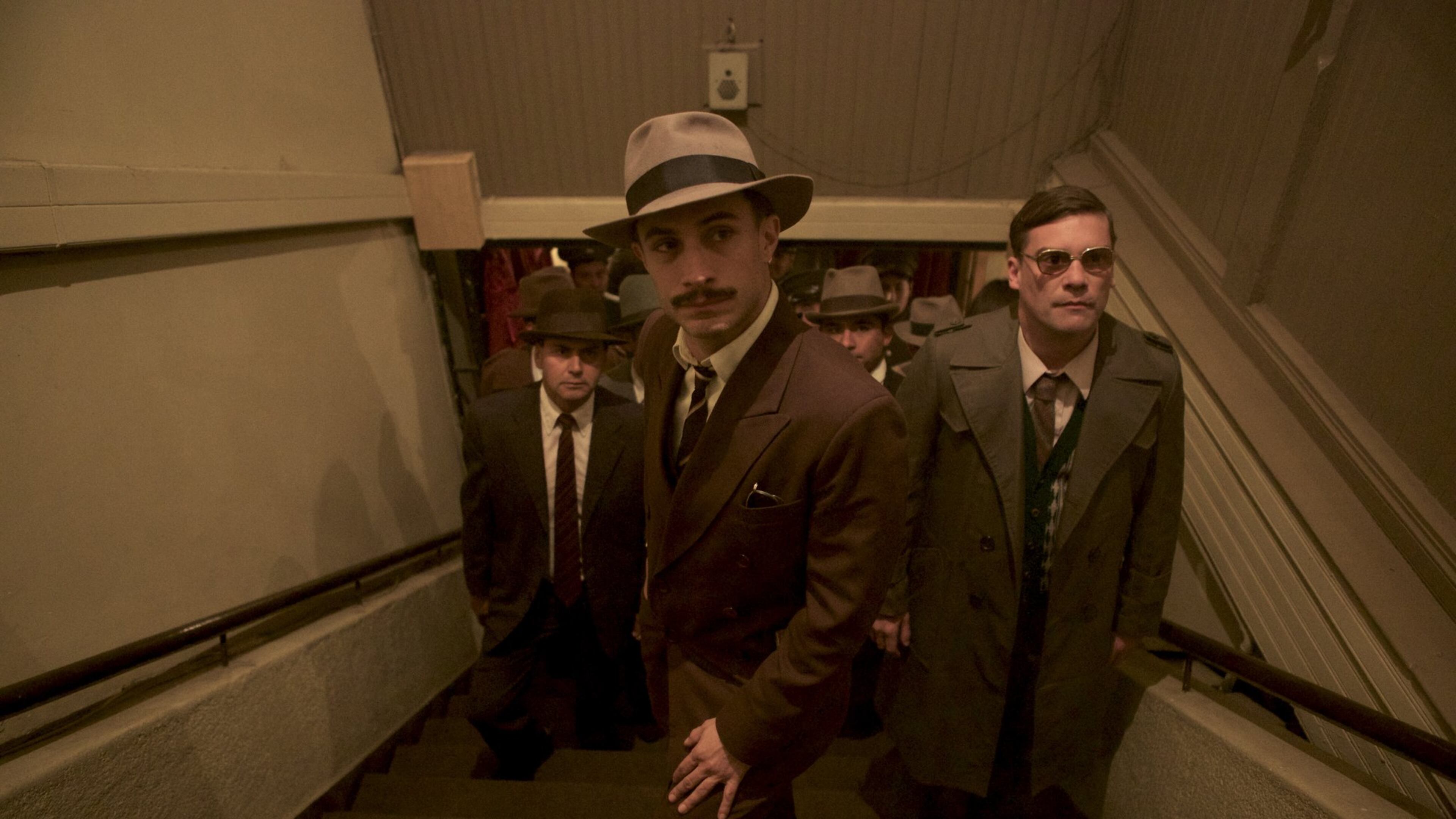 Gael Garcia Bernal plays a police officer chasing Chilean poet and Nobel laureate Pablo Neruda in “Neruda.” Contributed by the Orchard