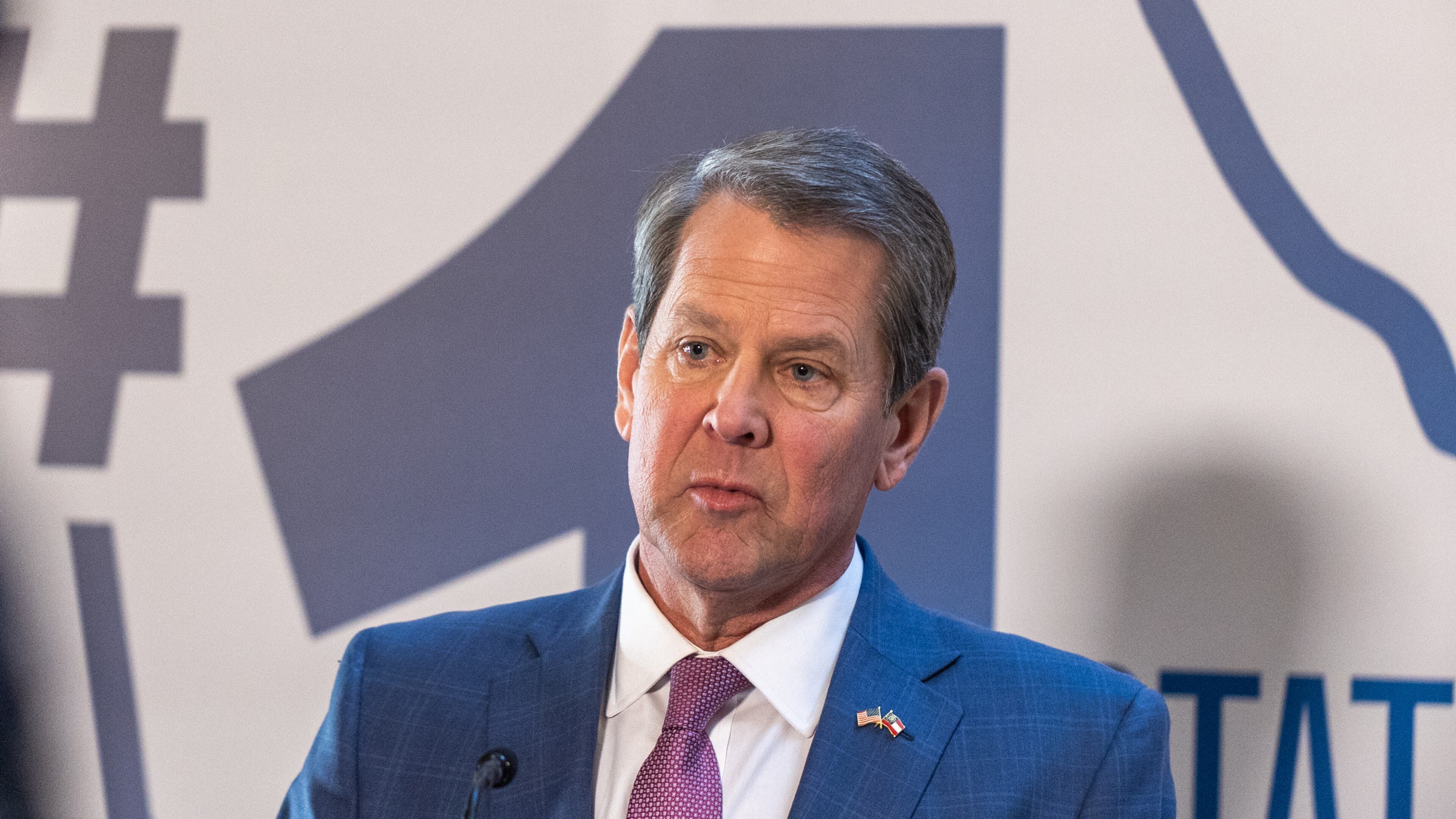 Georgia Governor Brian Kemp remarks at a press conference in response to President Joe Biden’s visit to Georgia and push for voting rights changes. Kemp stands by the laws regulating voting in Georgia on Tuesday, Jan 11, 2022. (Jenni Girtman for The Atlanta Journal-Constitution)