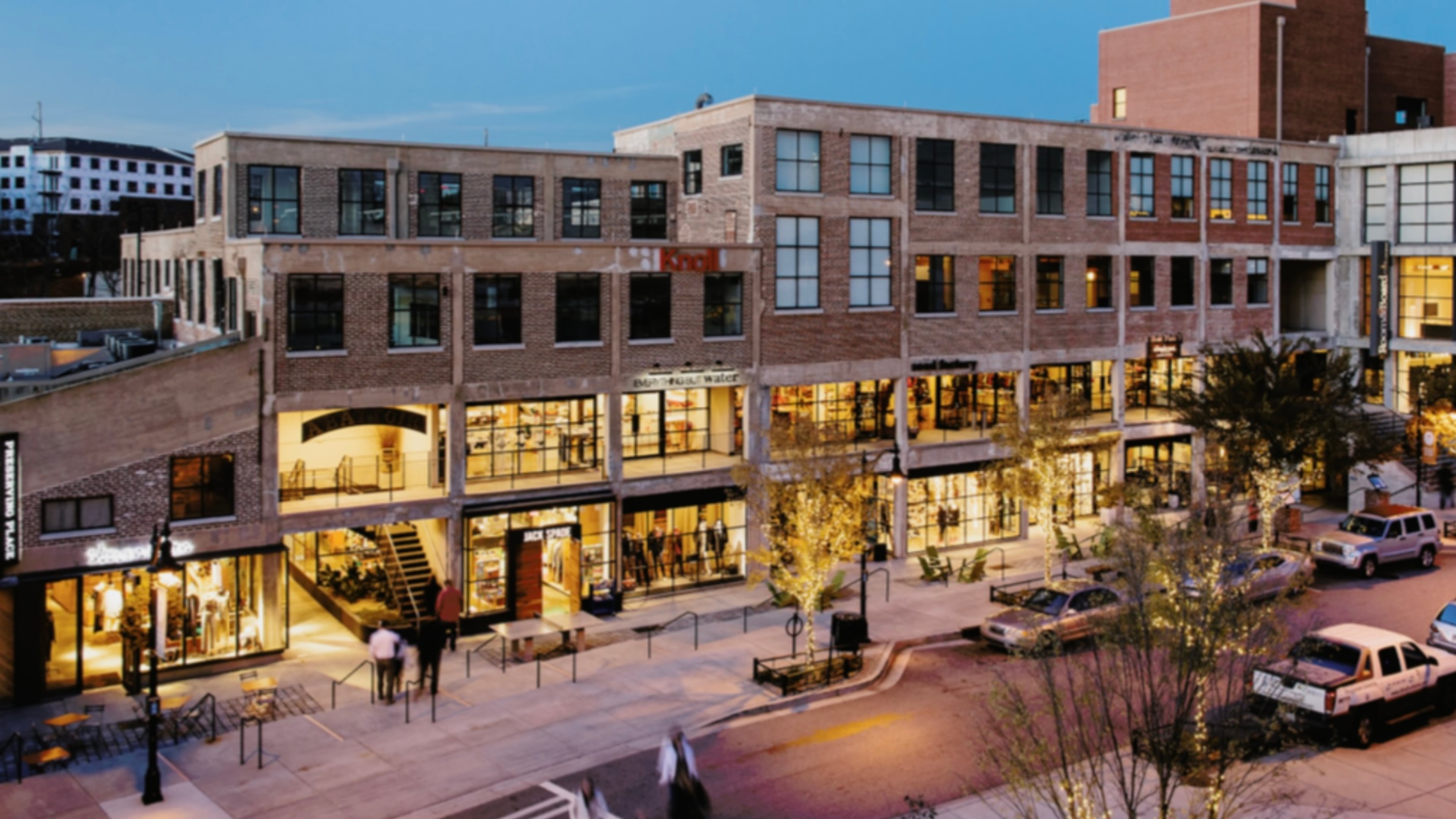 Images of Jamestown Properties' plans for redevelopment of Parkside Shopping Center in Sandy Springs. Courtesy Jamestown Properties